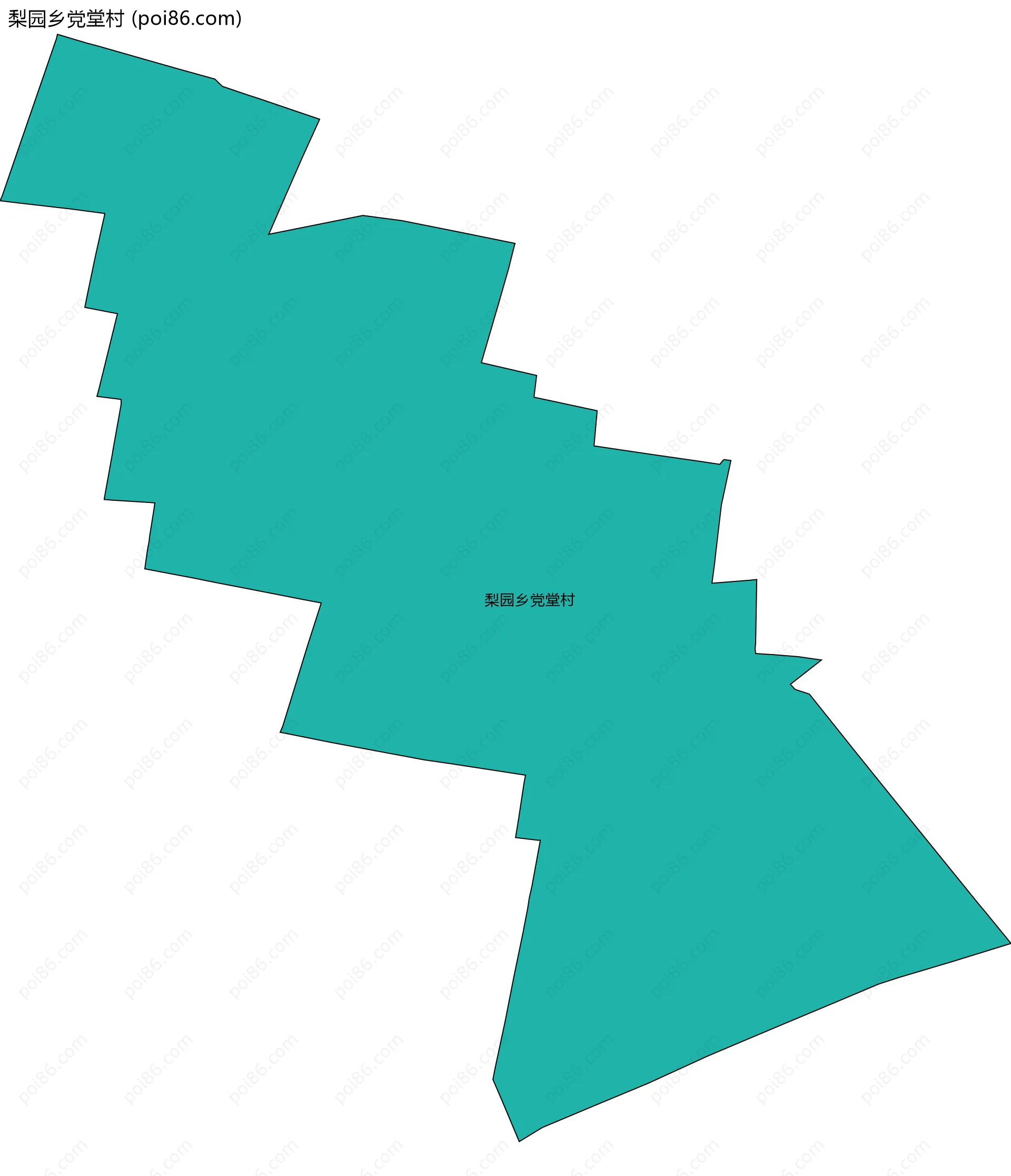 梨园乡党堂村边界地图