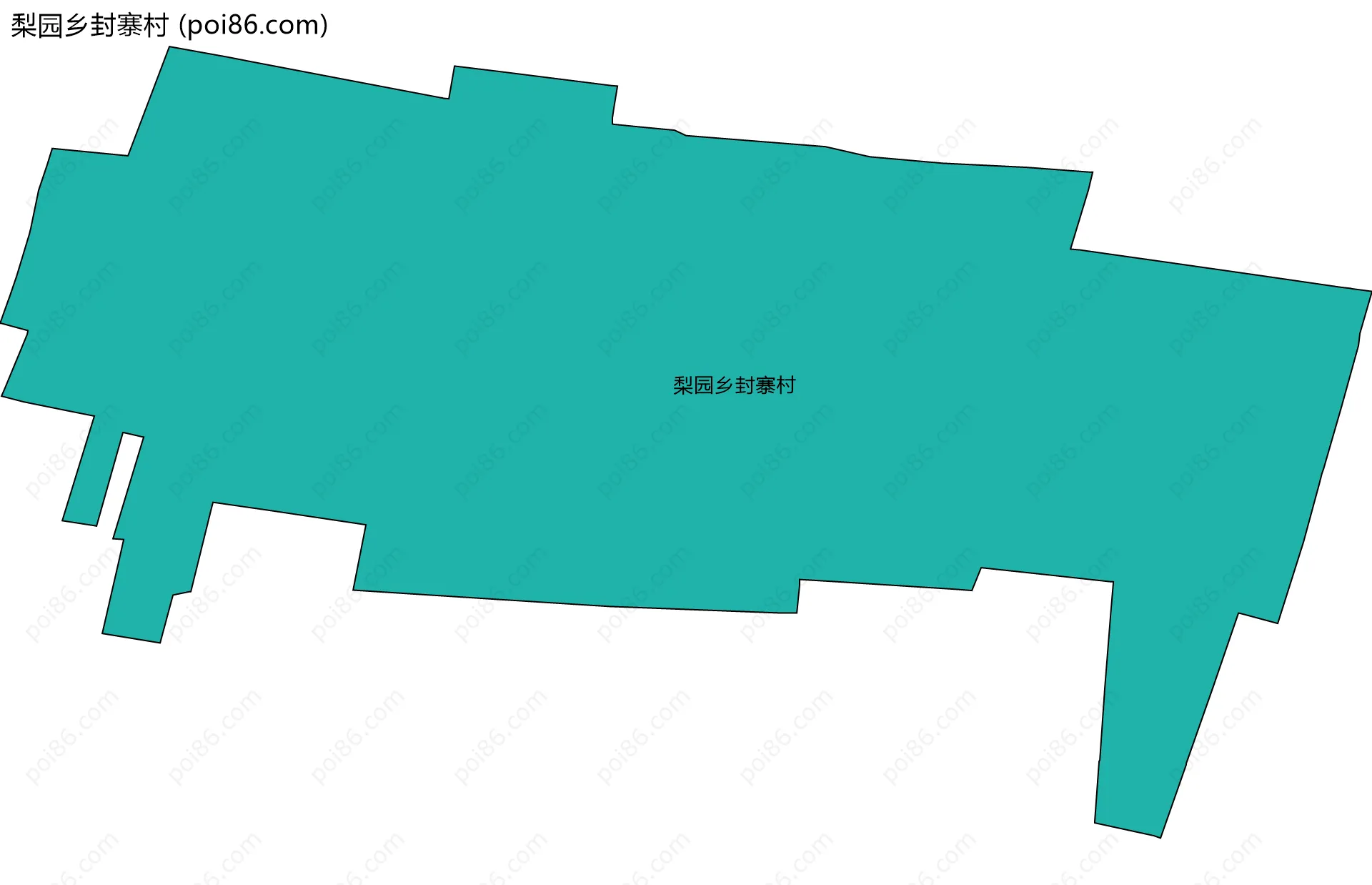 梨园乡封寨村边界地图