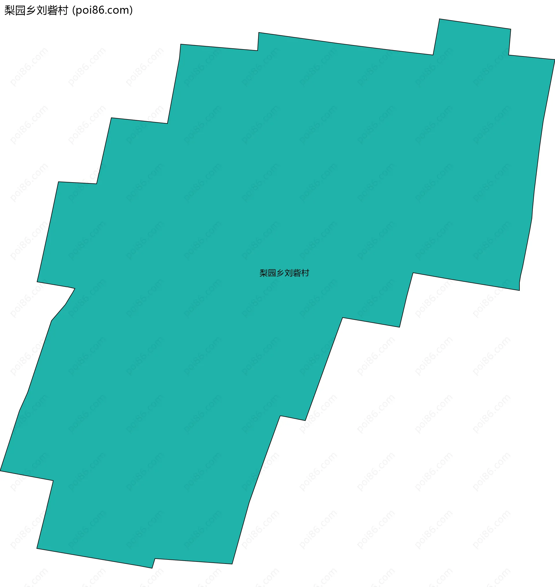 梨园乡刘砦村边界地图
