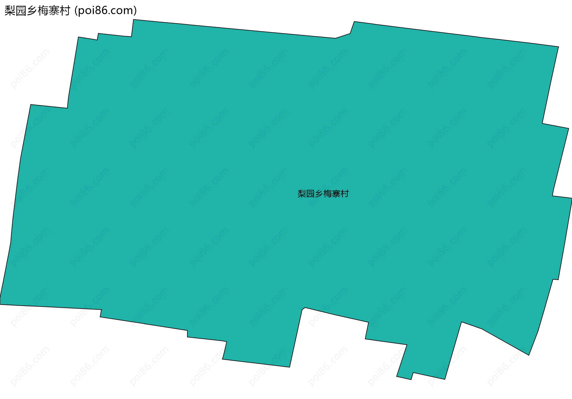 梨园乡梅寨村边界地图