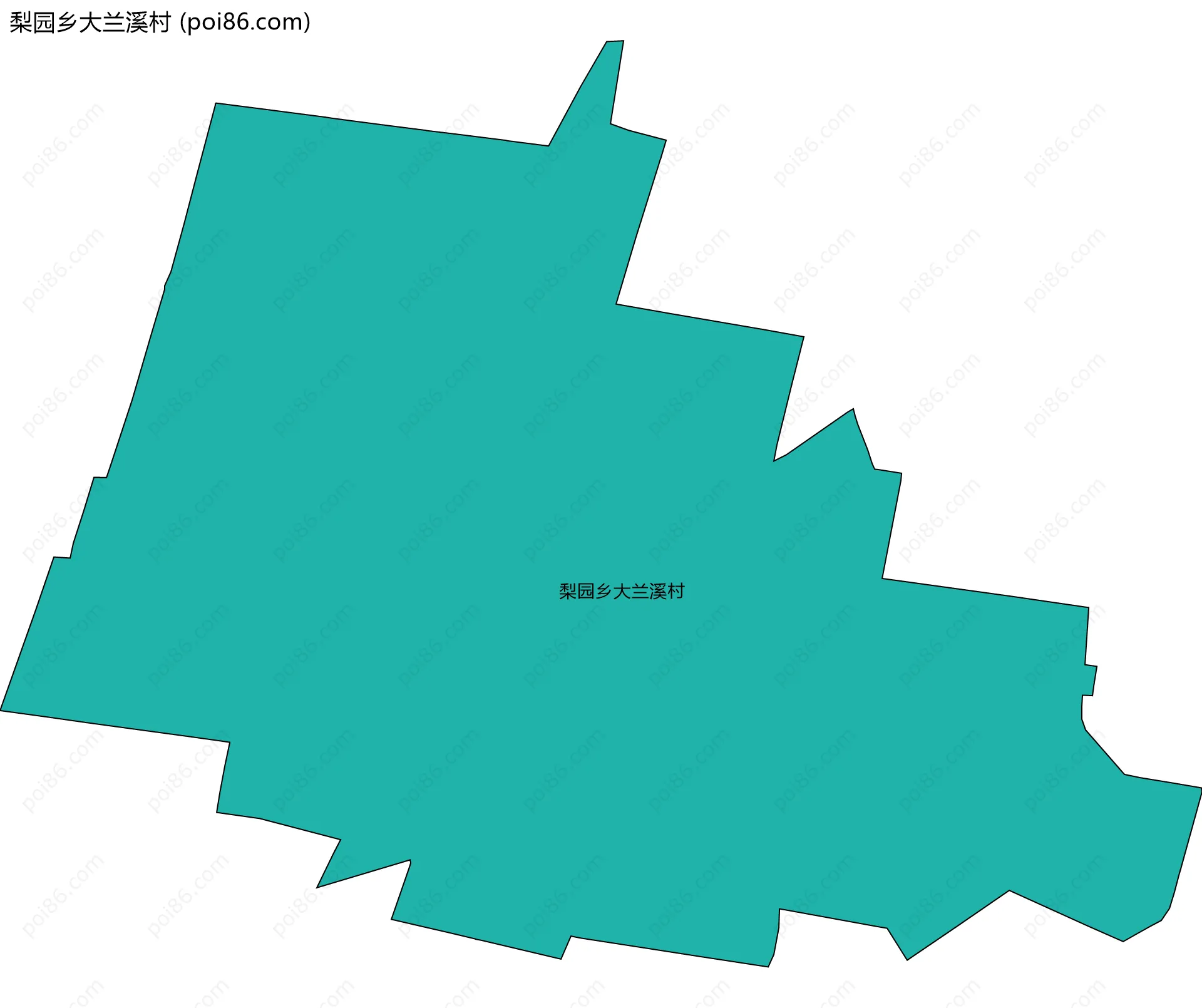 梨园乡大兰溪村边界地图