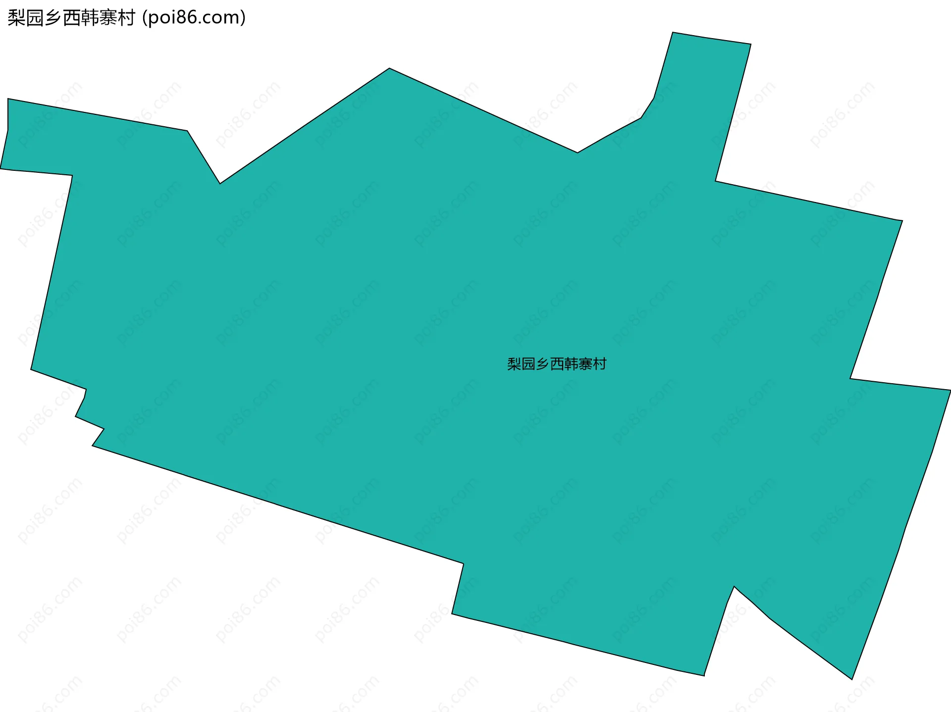 梨园乡西韩寨村边界地图