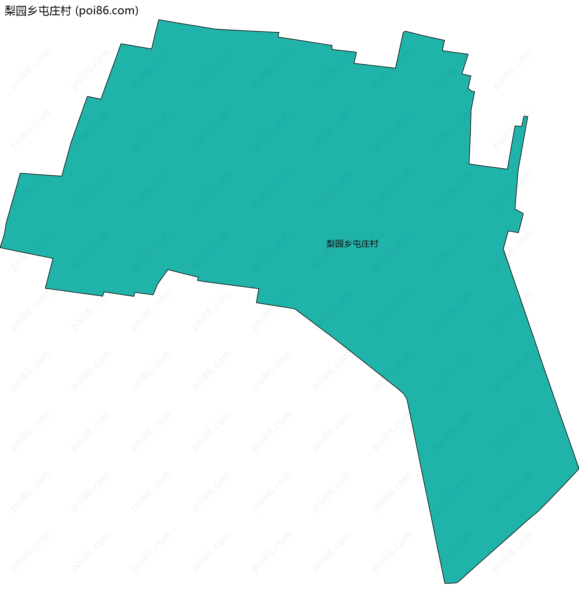 梨园乡屯庄村边界地图