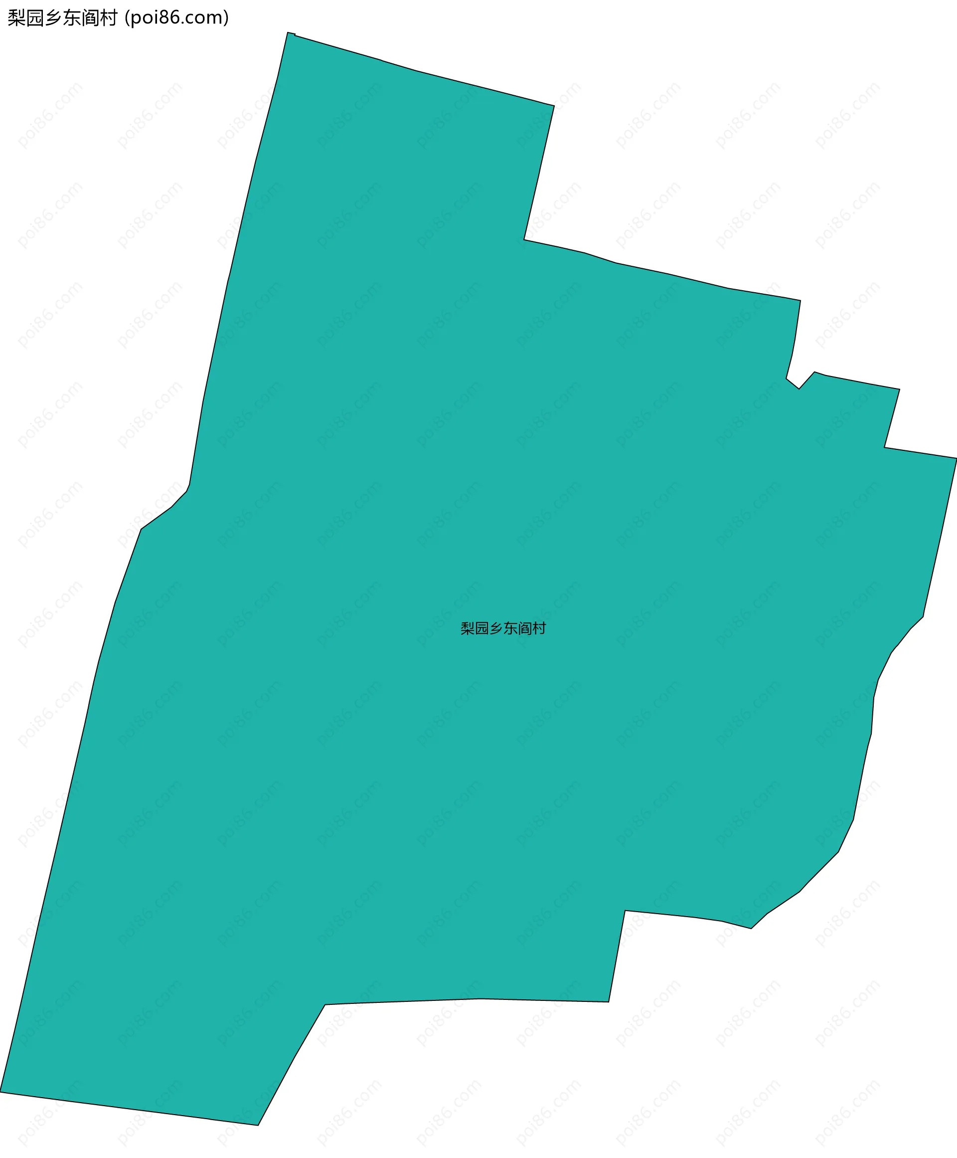 梨园乡东阎村边界地图