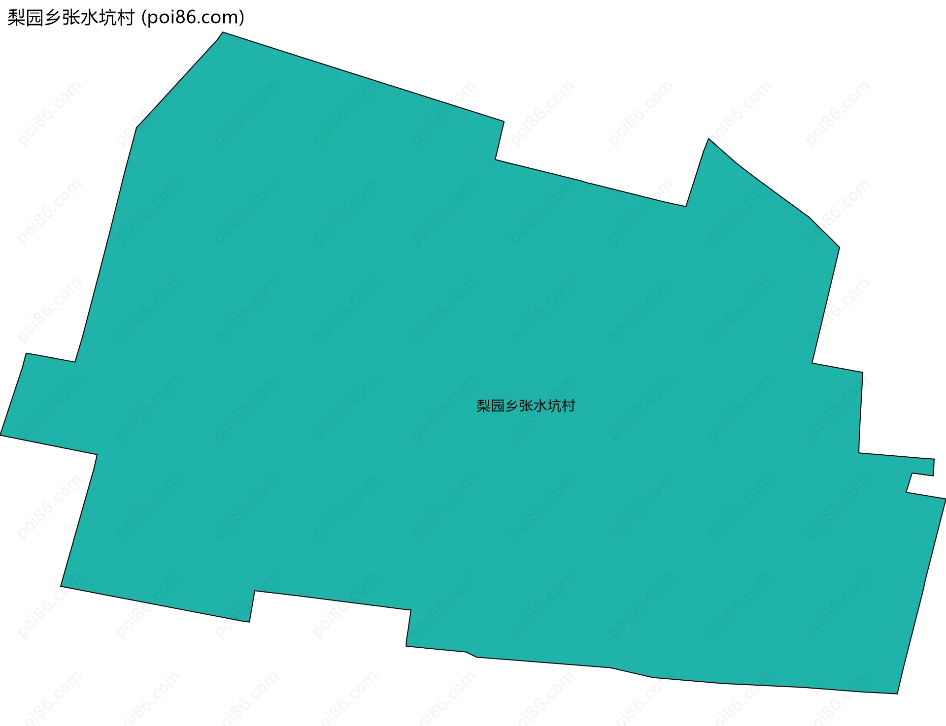 梨园乡张水坑村边界地图