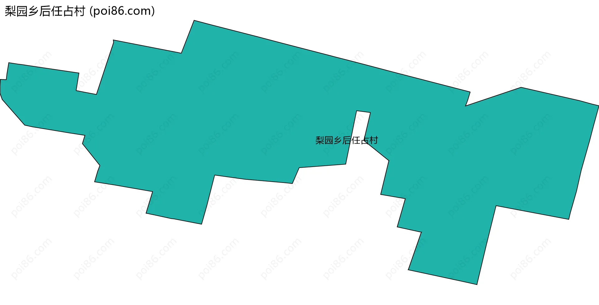 梨园乡后任占村边界地图