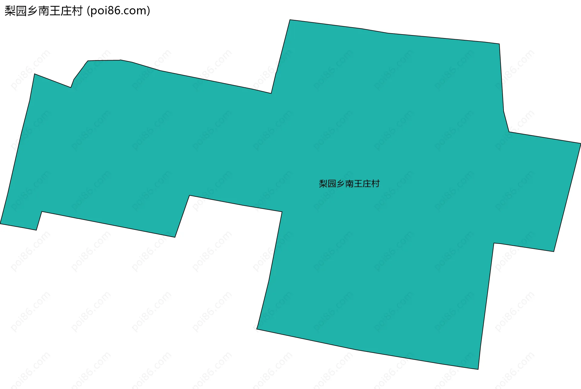 梨园乡南王庄村边界地图