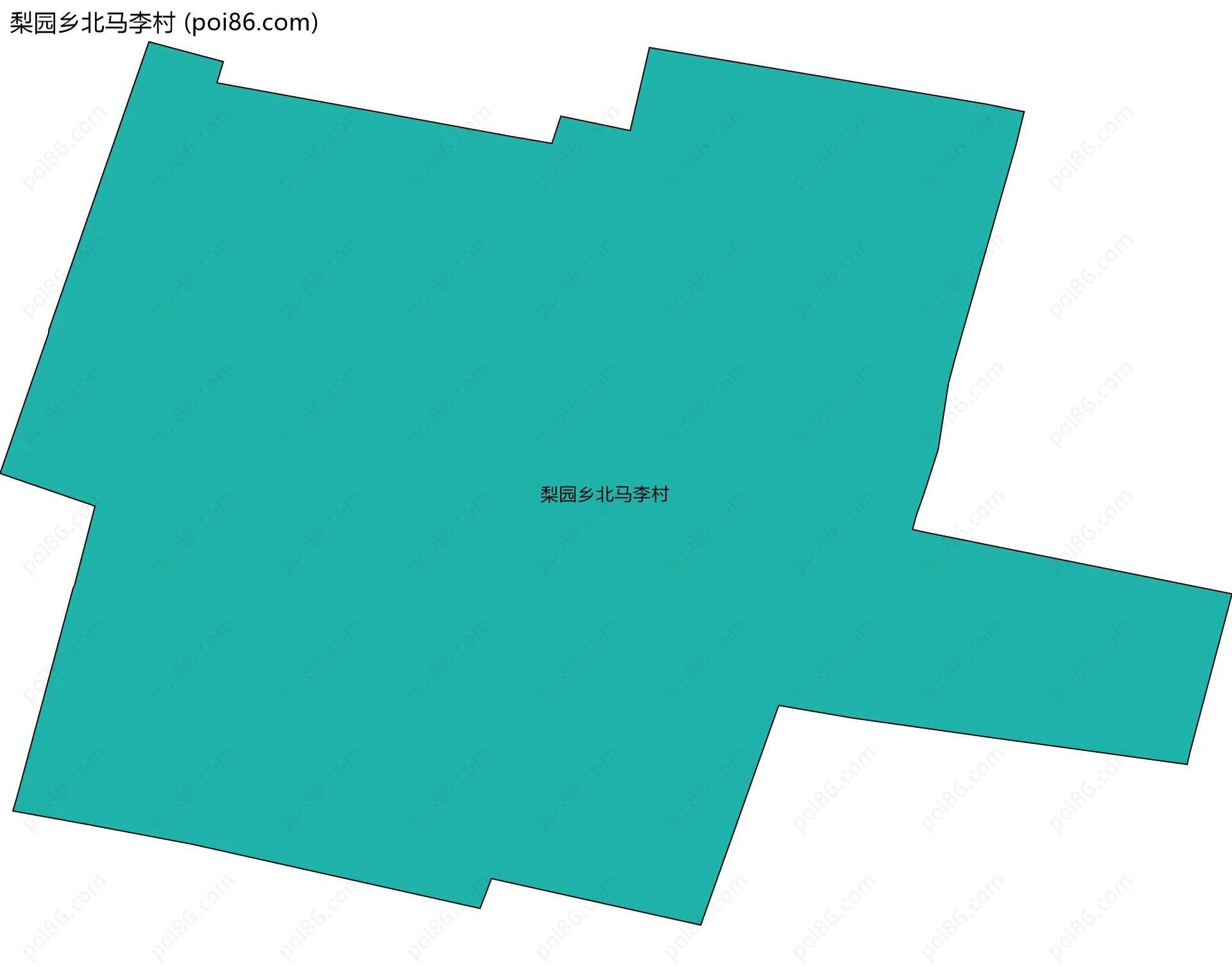 梨园乡北马李村边界地图