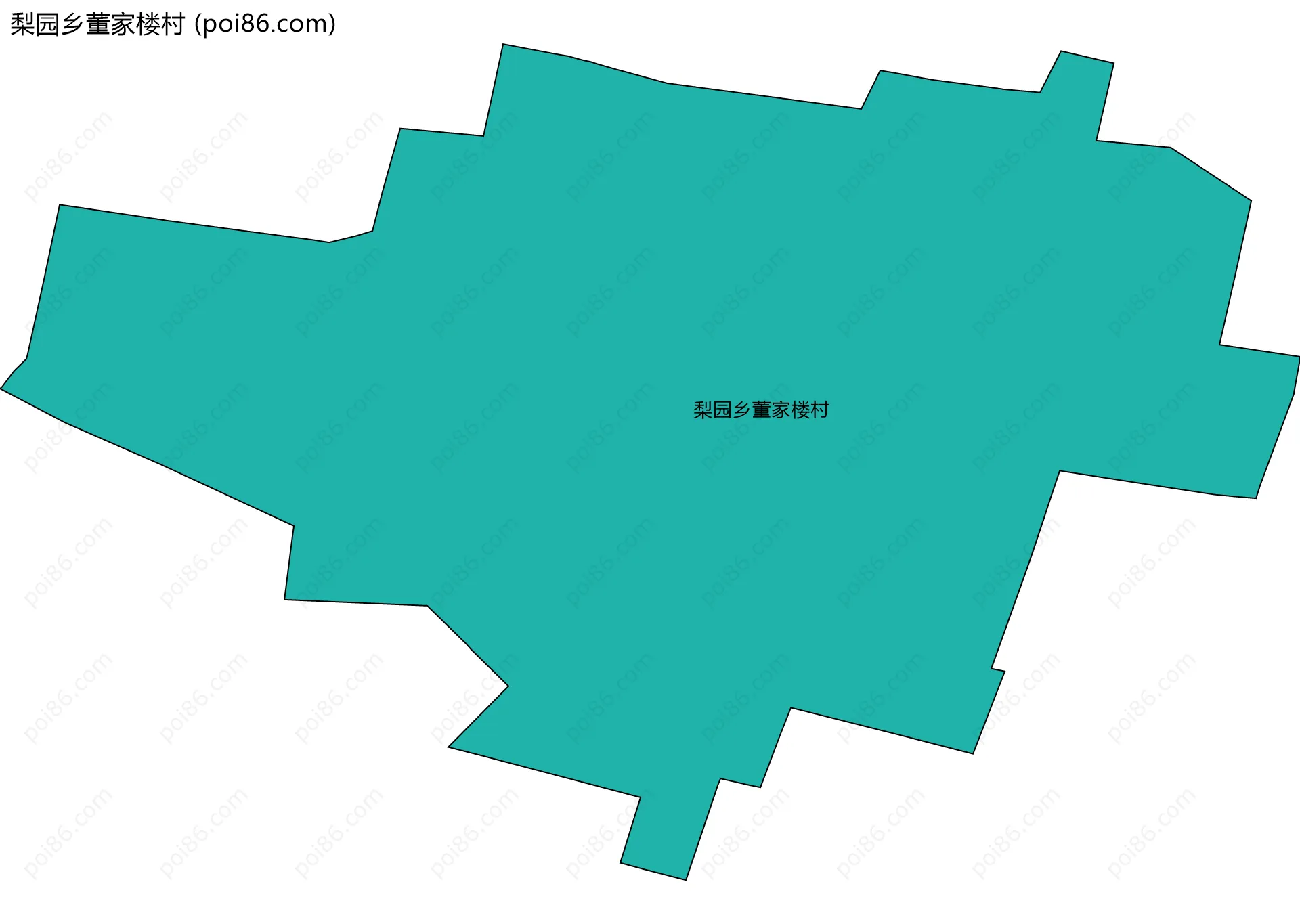 梨园乡董家楼村边界地图