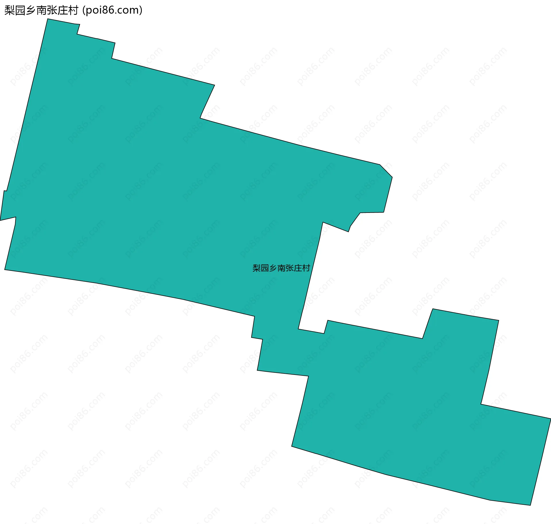 梨园乡南张庄村边界地图