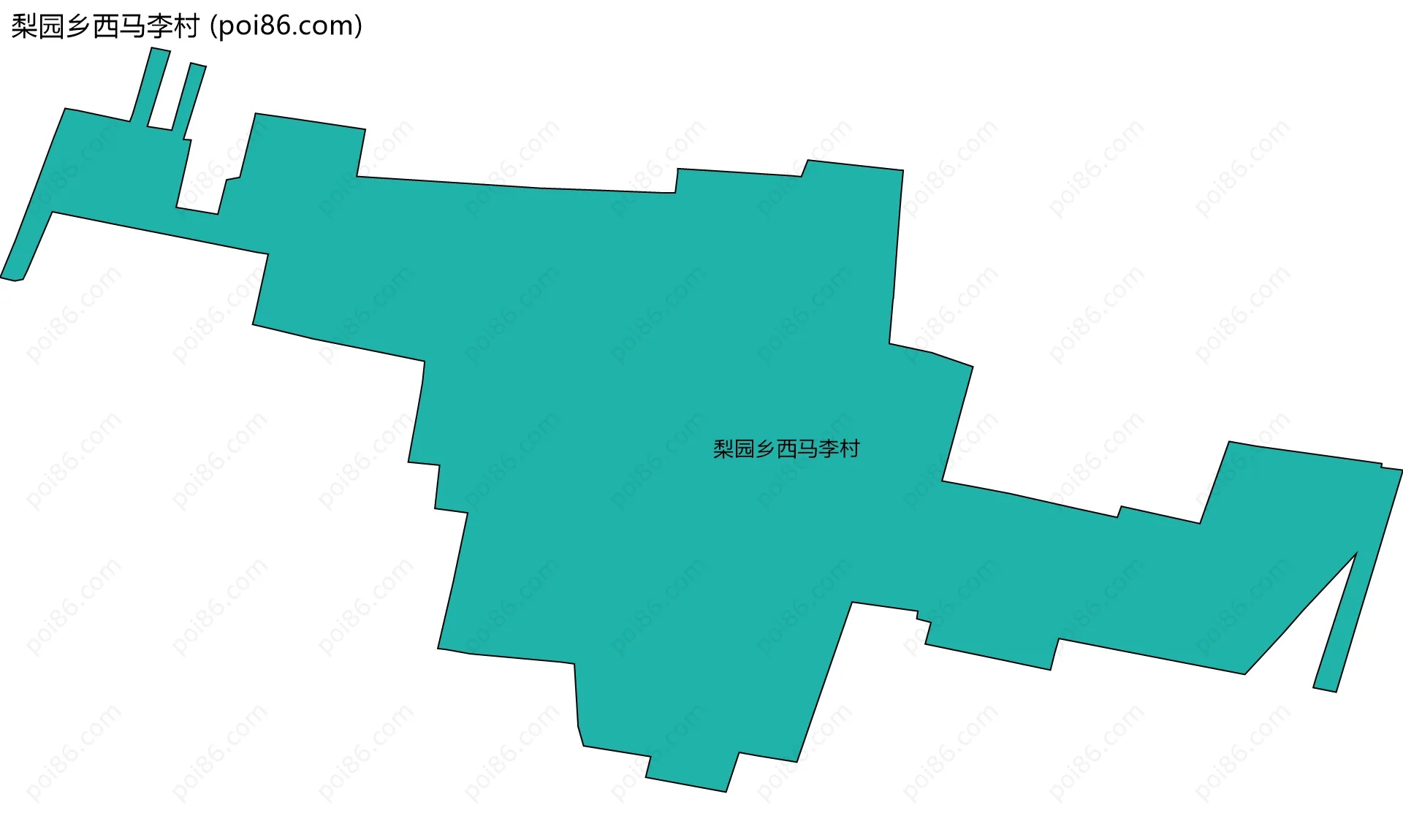 梨园乡西马李村边界地图