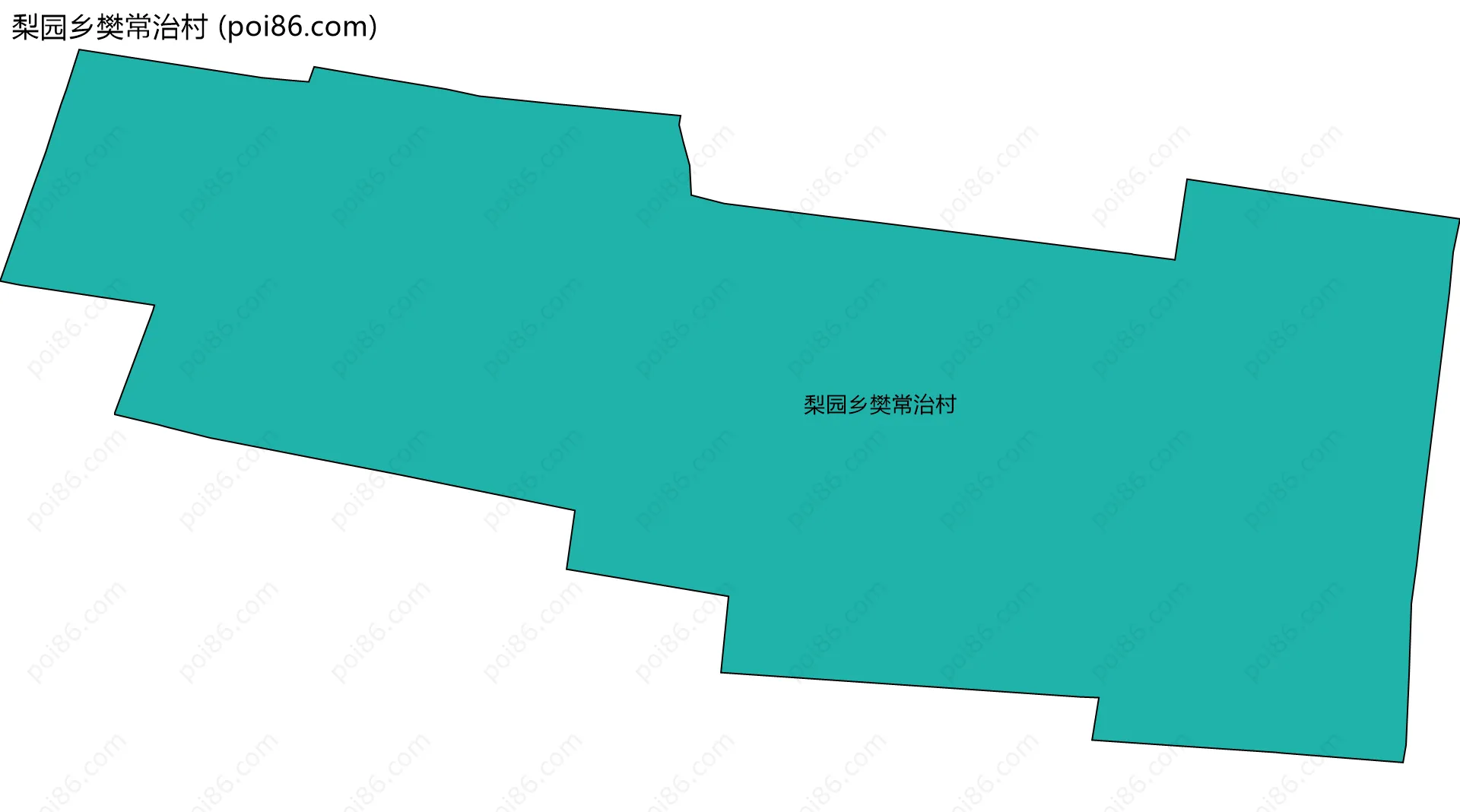 梨园乡樊常治村边界地图