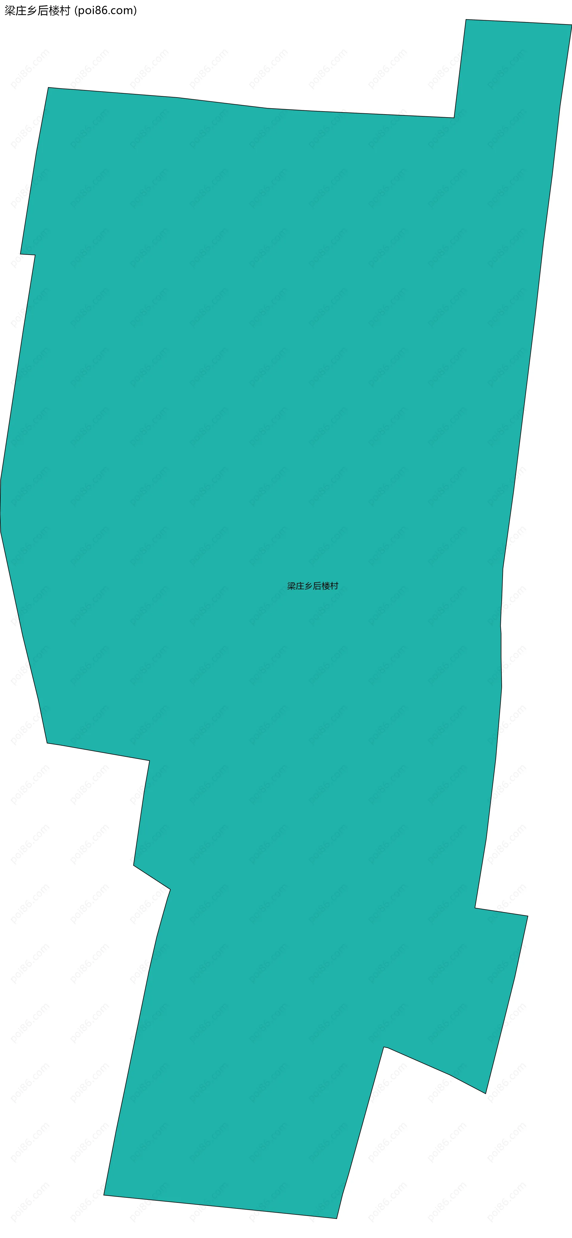 梁庄乡后楼村边界地图