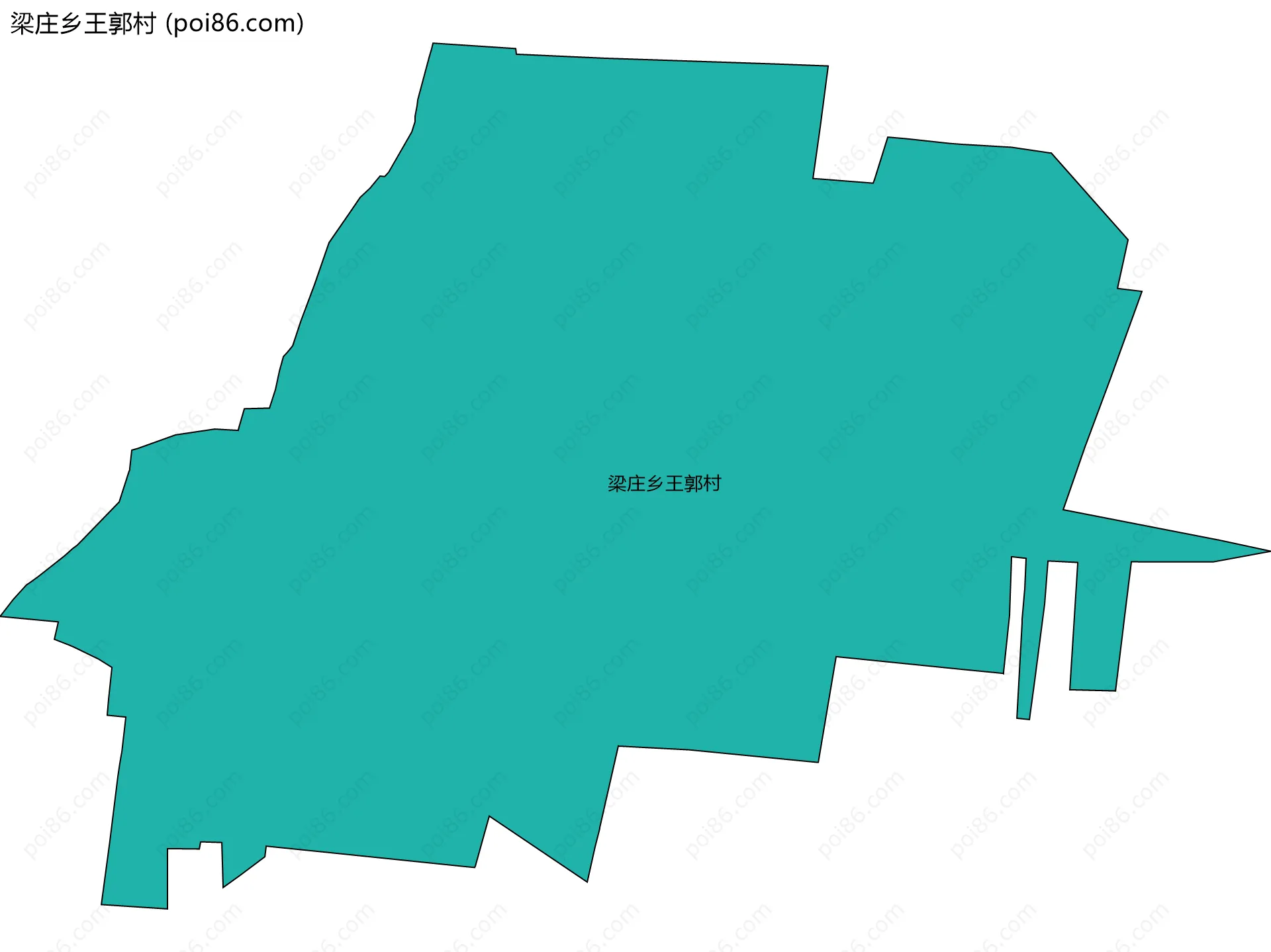 梁庄乡王郭村边界地图