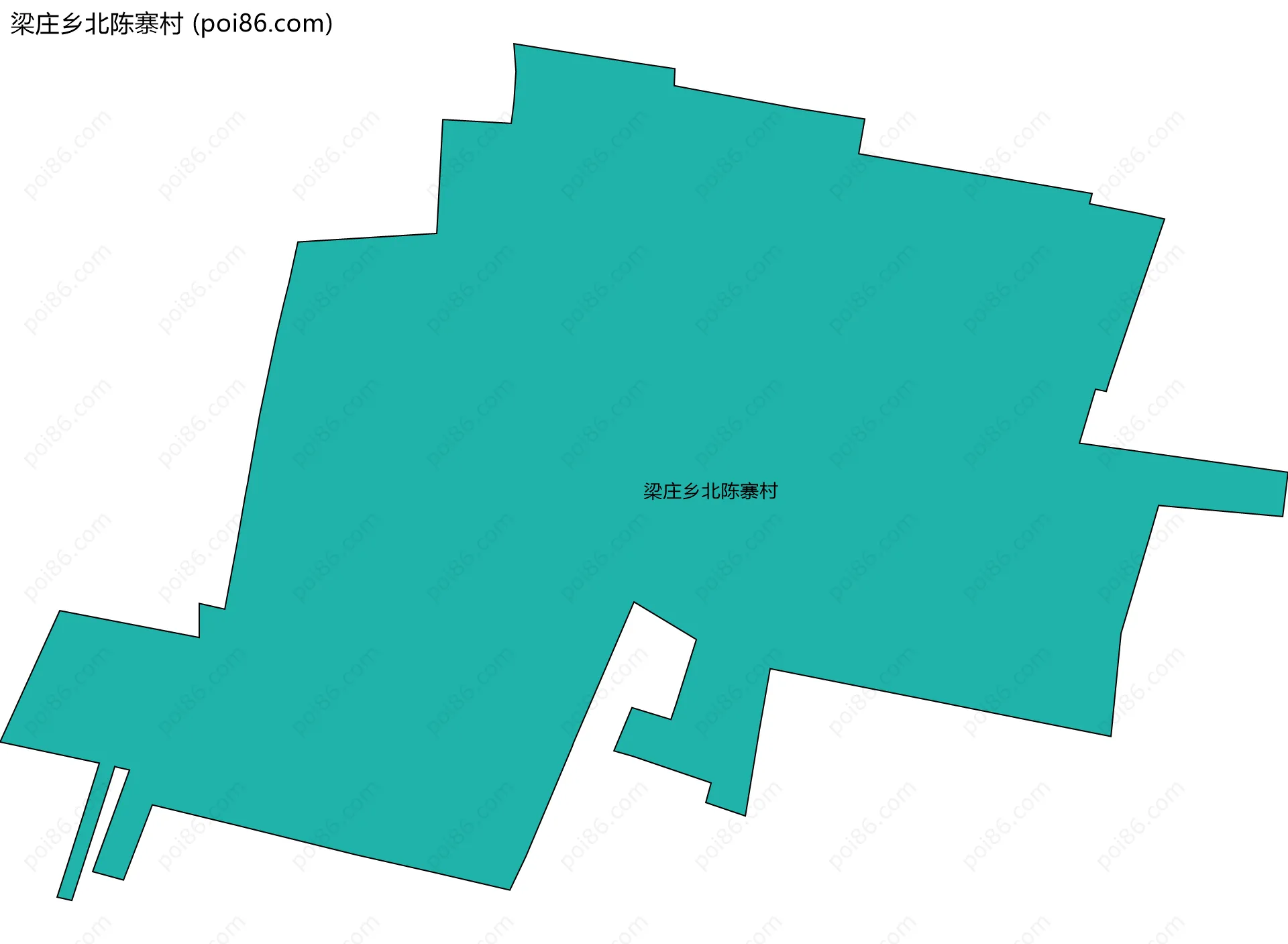 梁庄乡北陈寨村边界地图