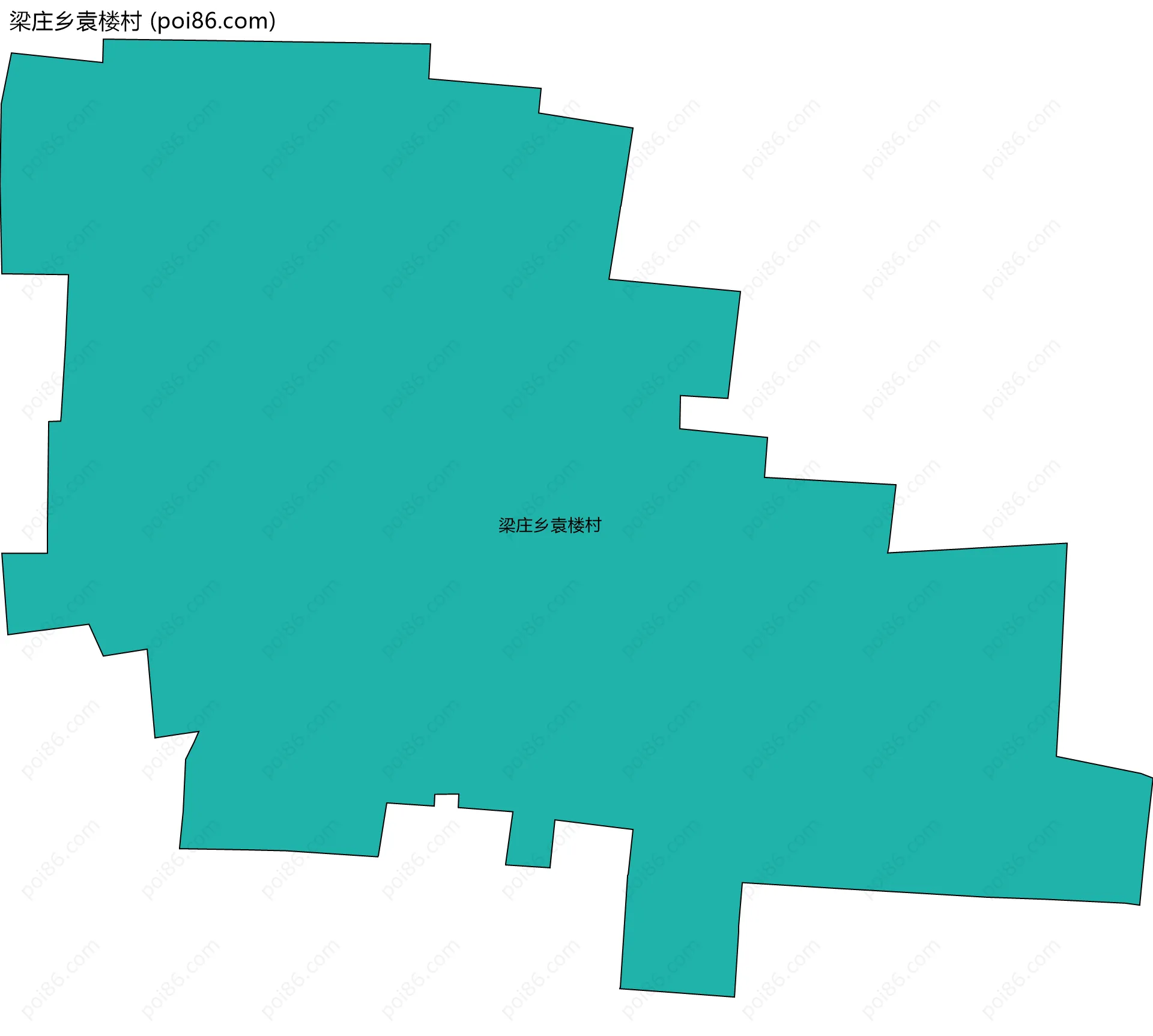 梁庄乡袁楼村边界地图