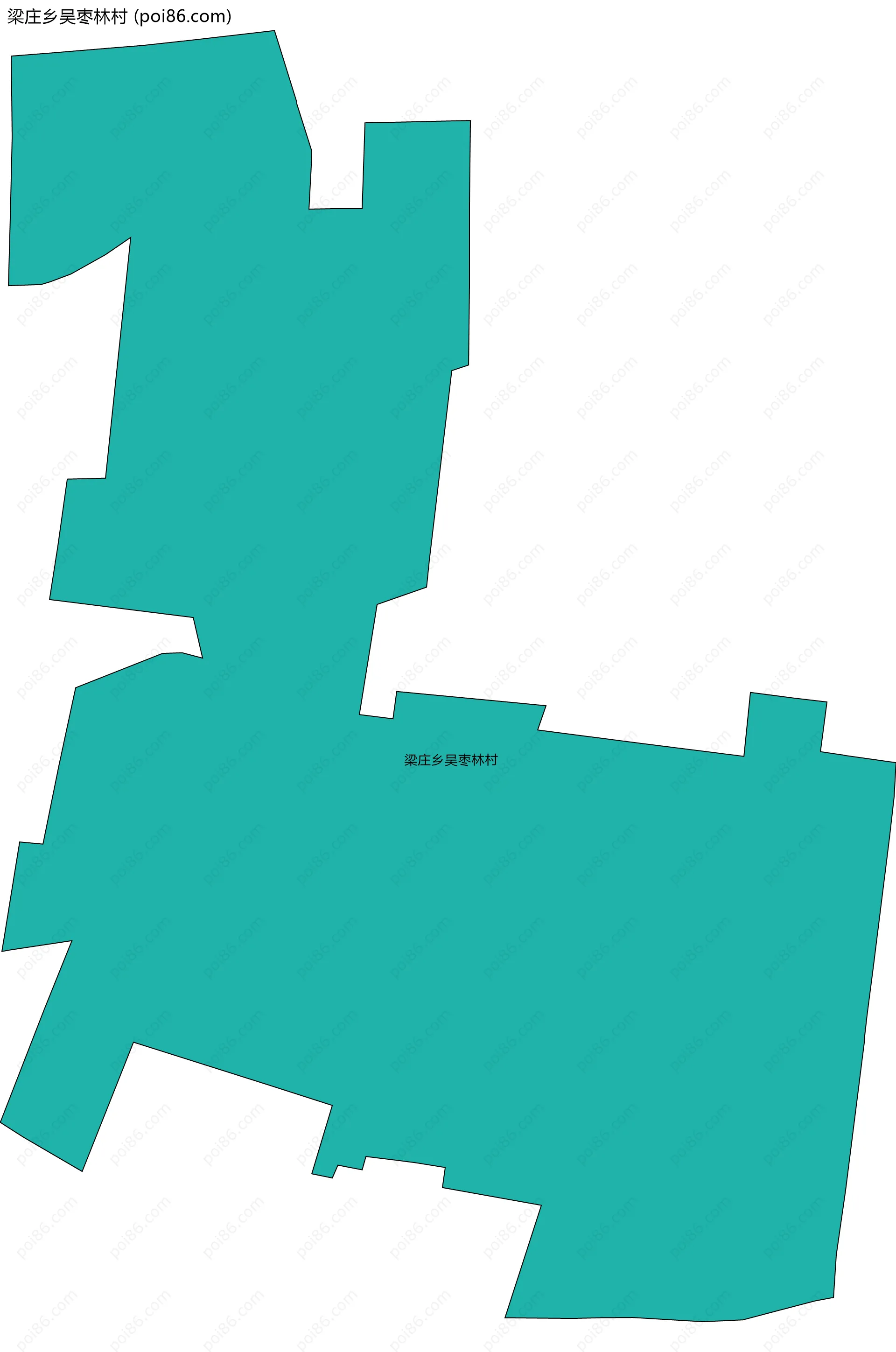 梁庄乡吴枣林村边界地图