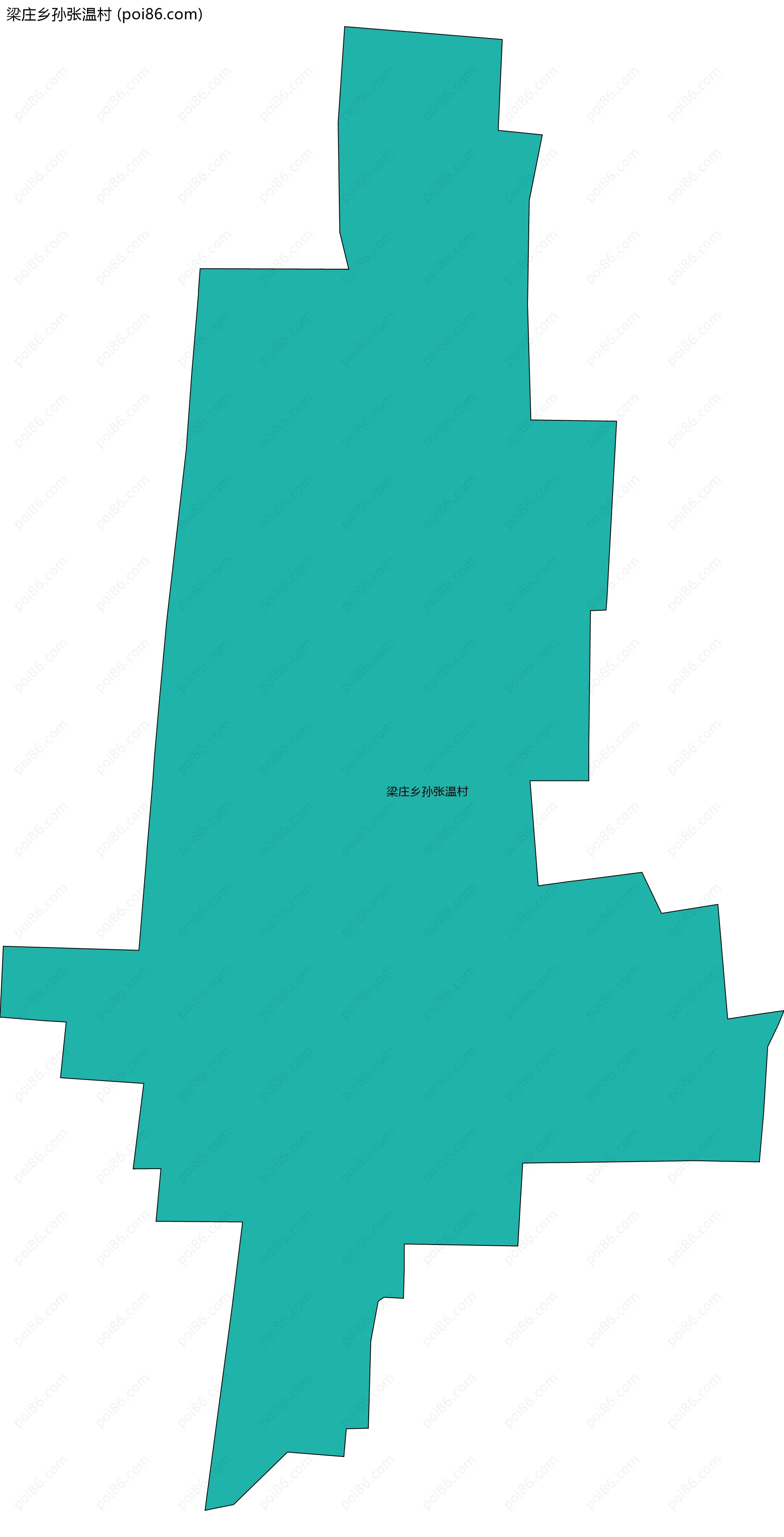 梁庄乡孙张温村边界地图