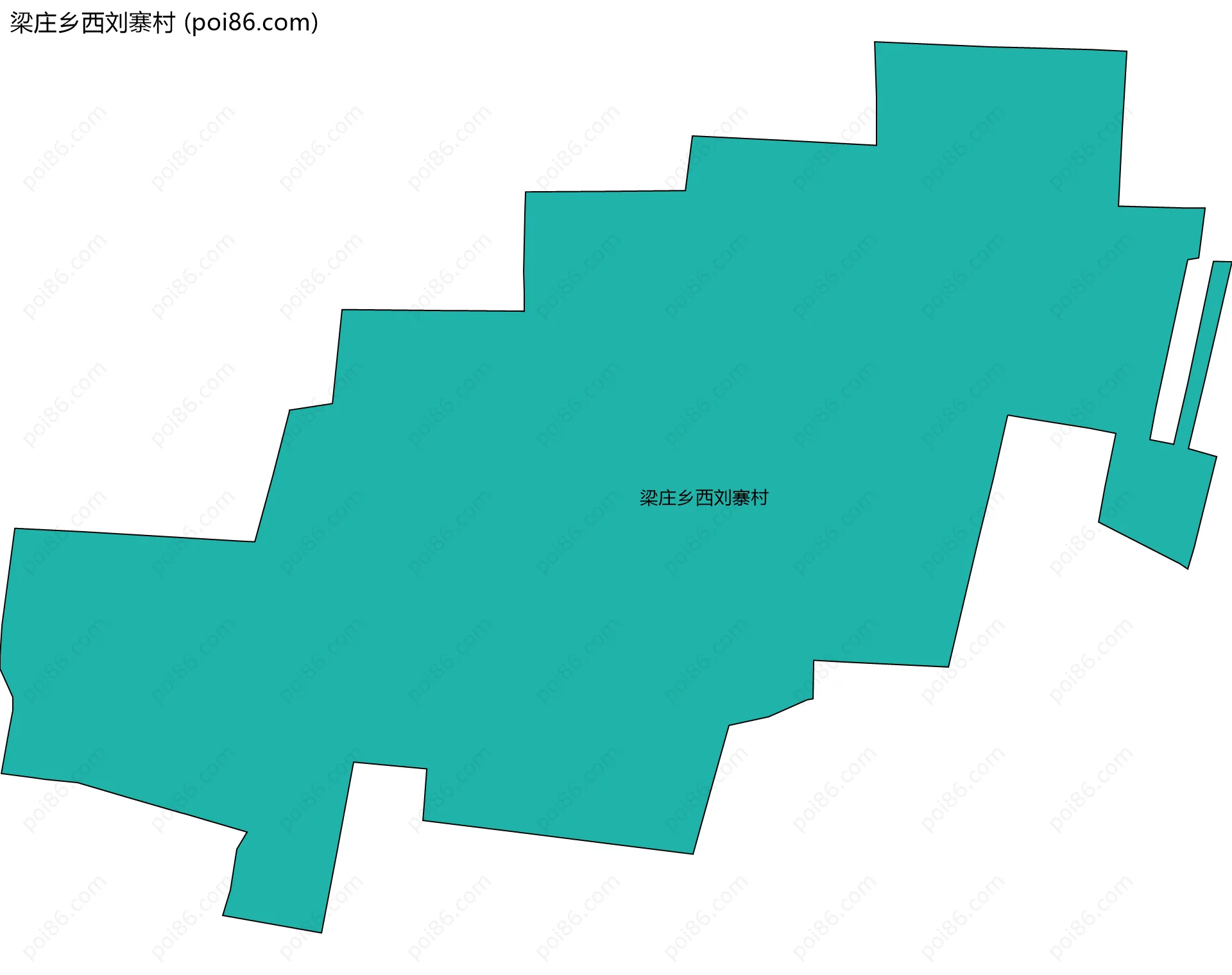 梁庄乡西刘寨村边界地图