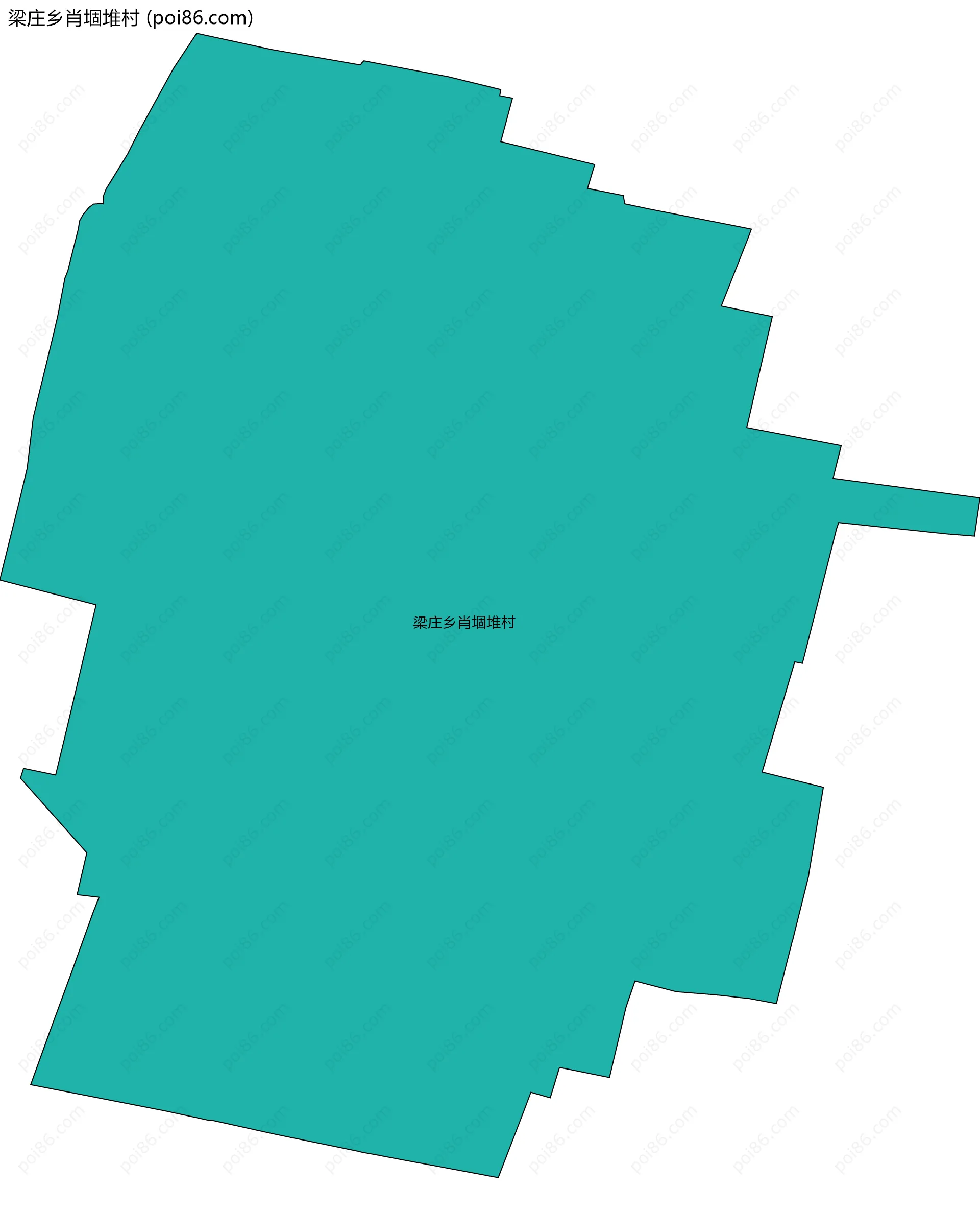 梁庄乡肖堌堆村边界地图