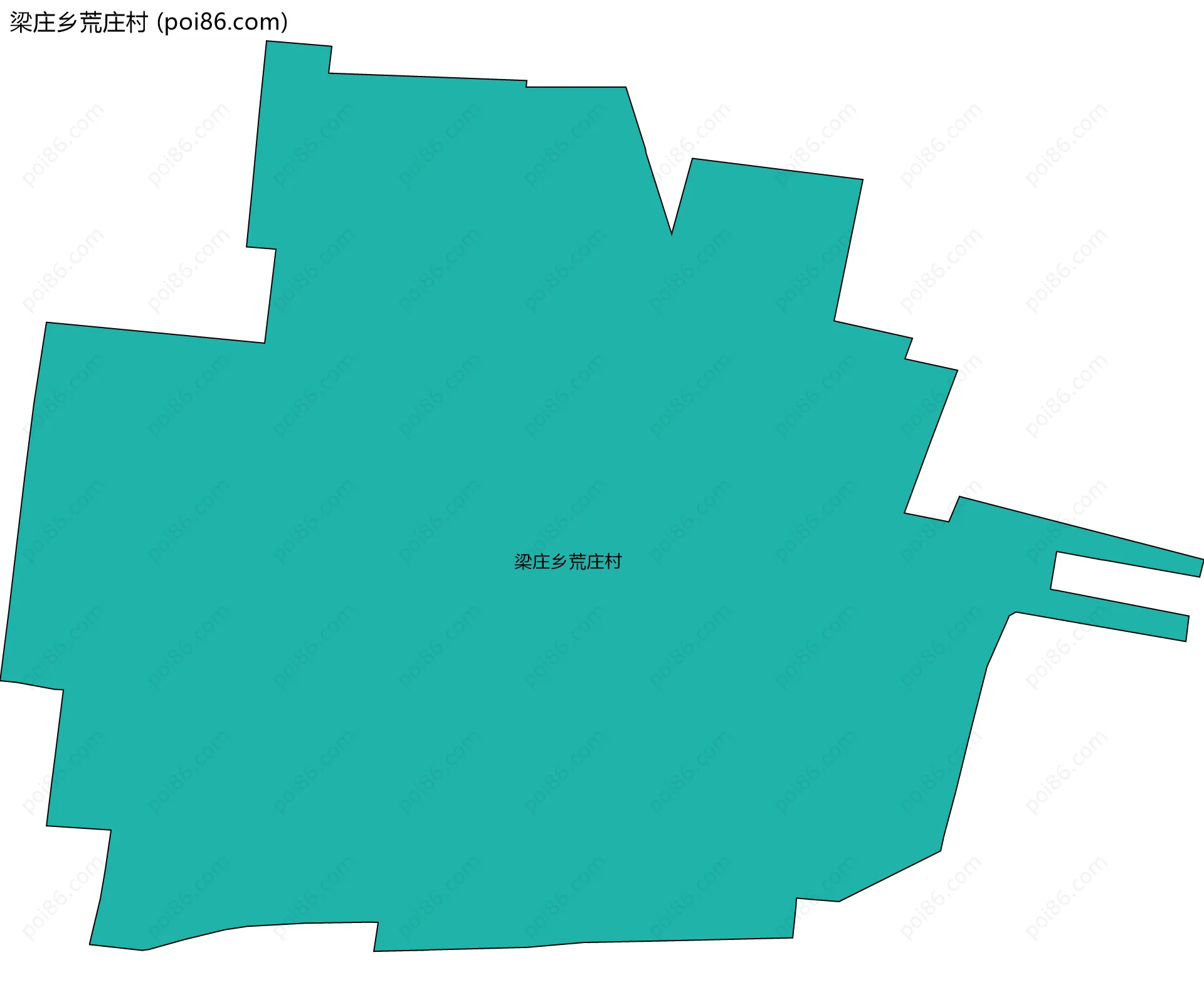 梁庄乡荒庄村边界地图