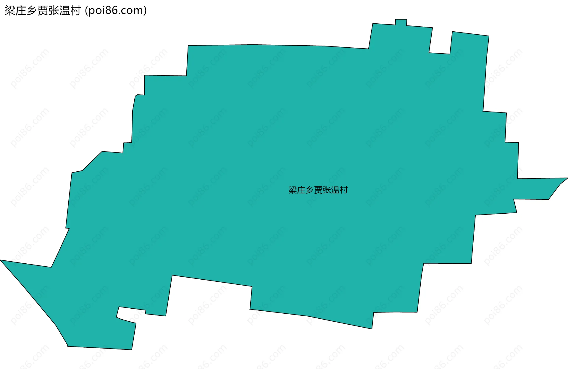 梁庄乡贾张温村边界地图