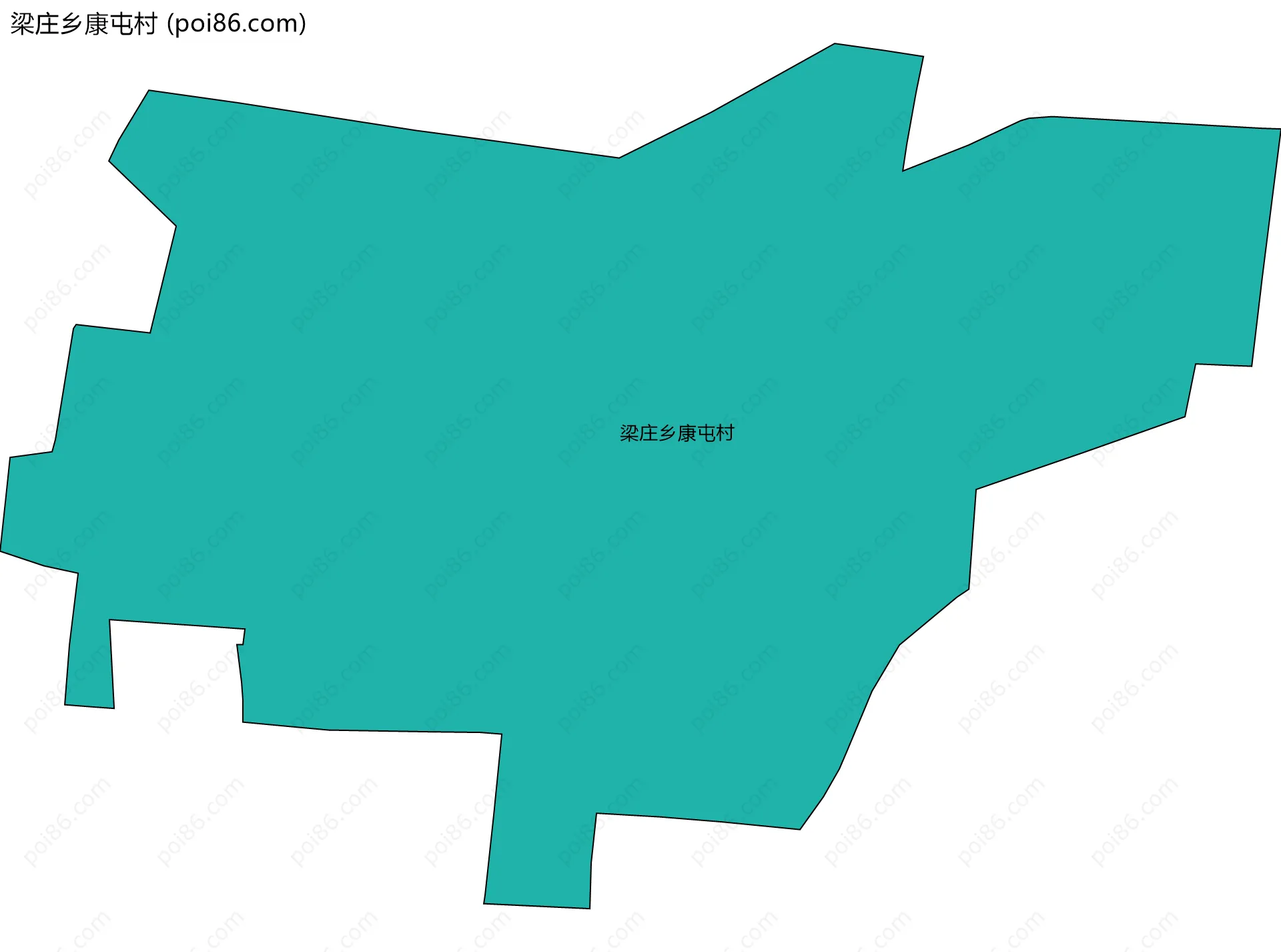 梁庄乡康屯村边界地图