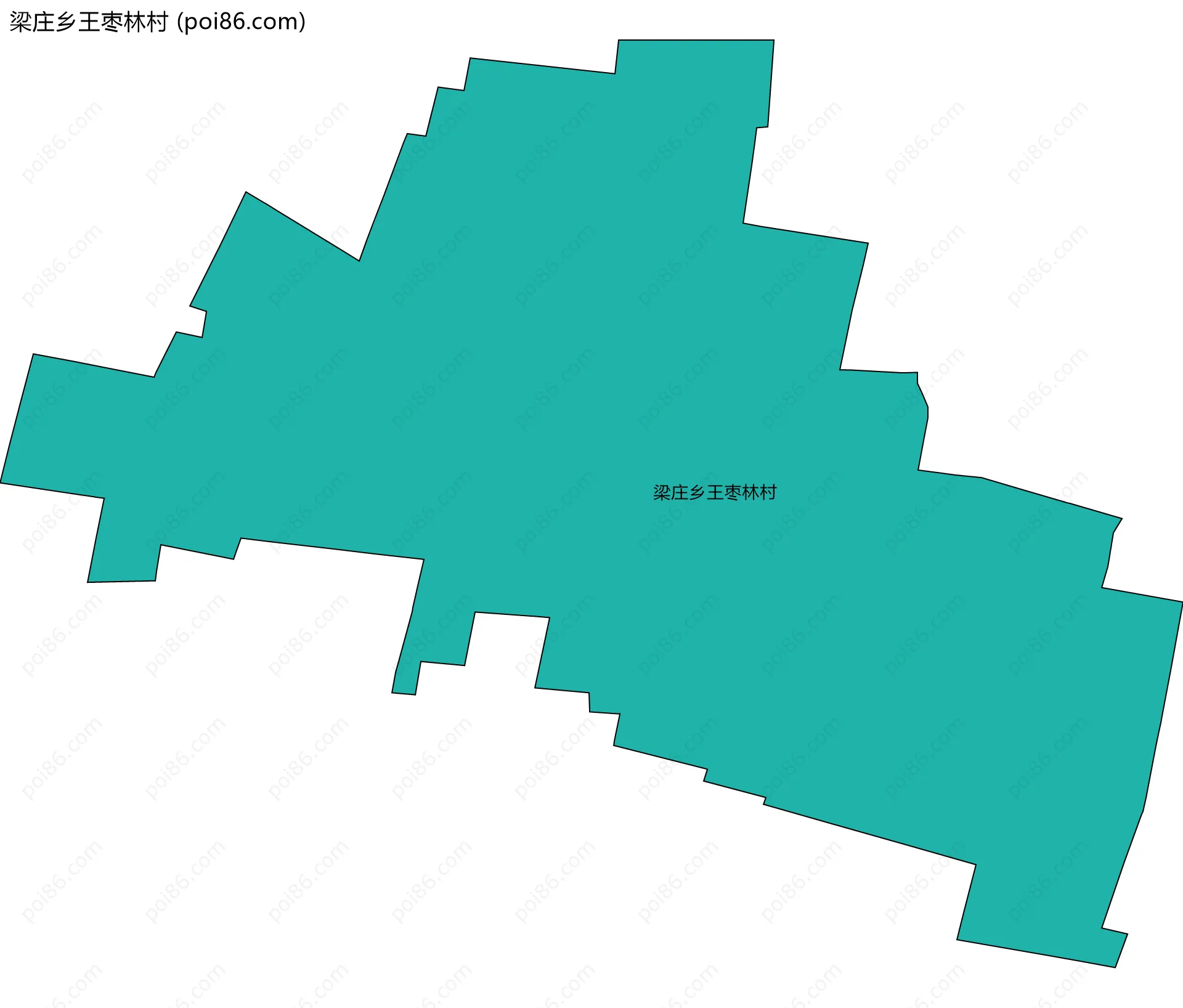 梁庄乡王枣林村边界地图