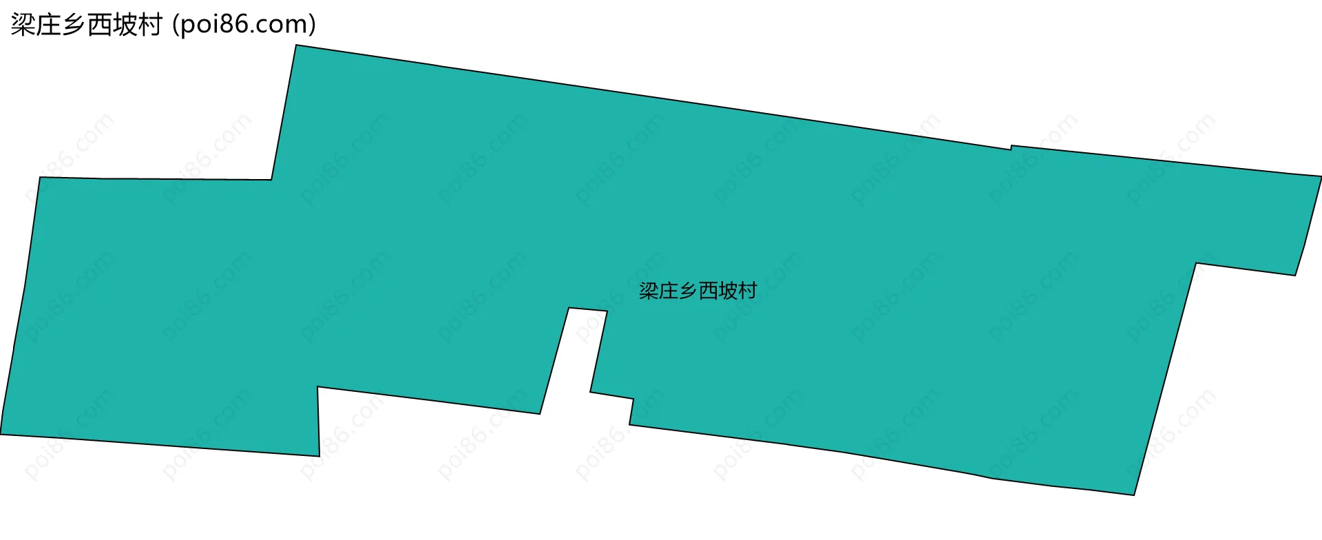 梁庄乡西坡村边界地图