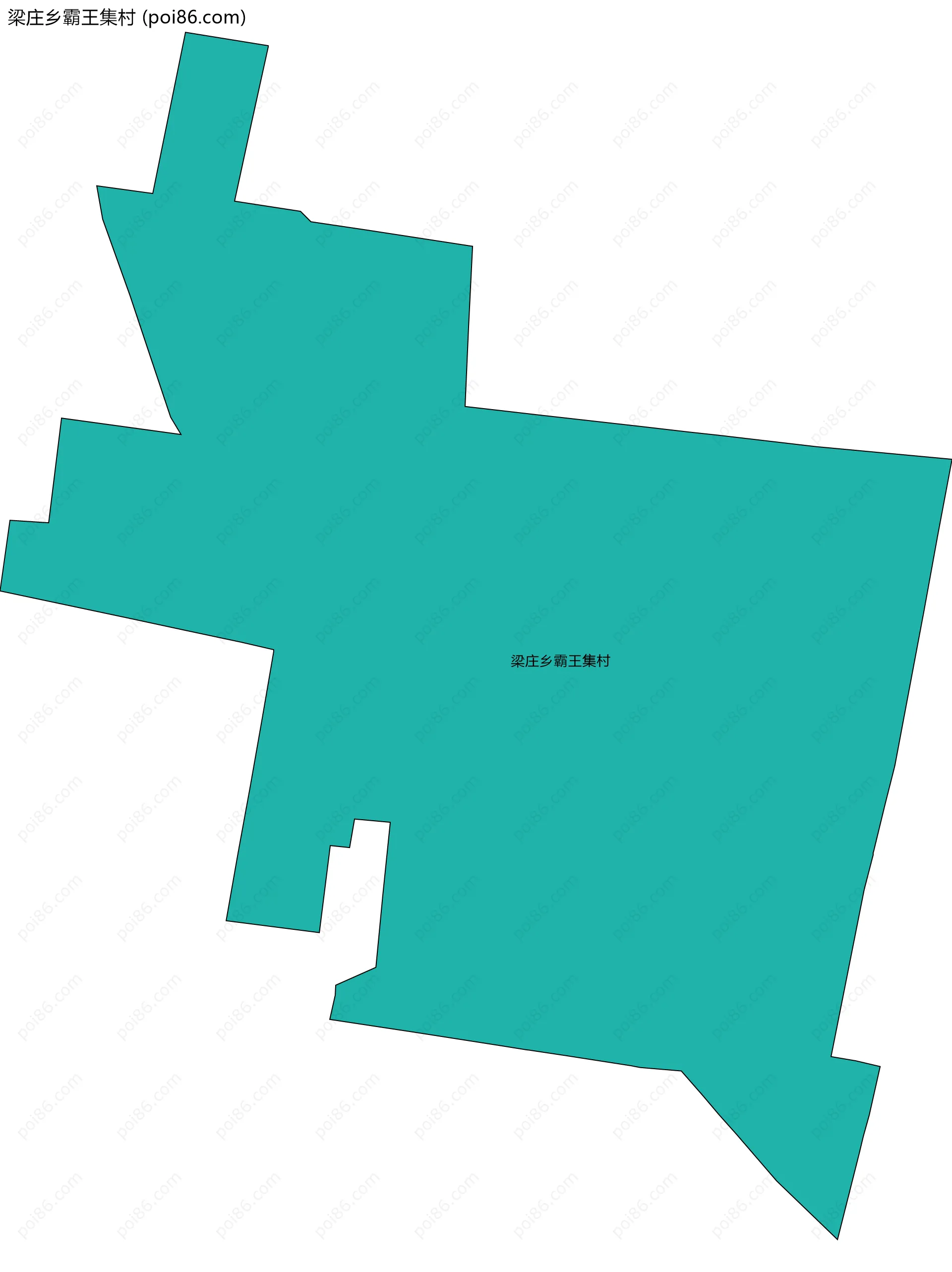 梁庄乡霸王集村边界地图
