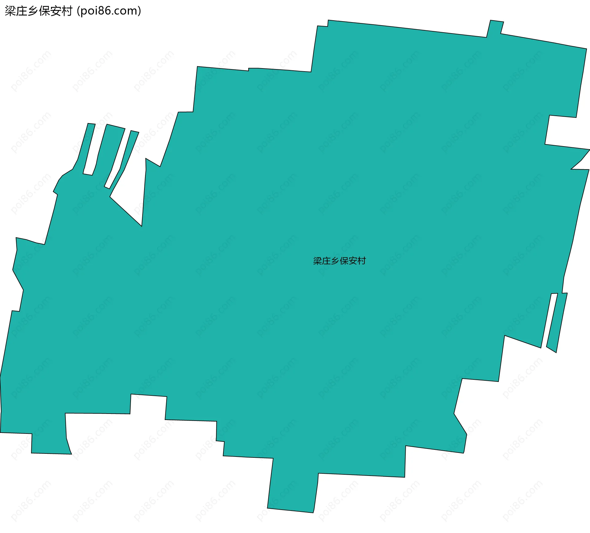 梁庄乡保安村边界地图