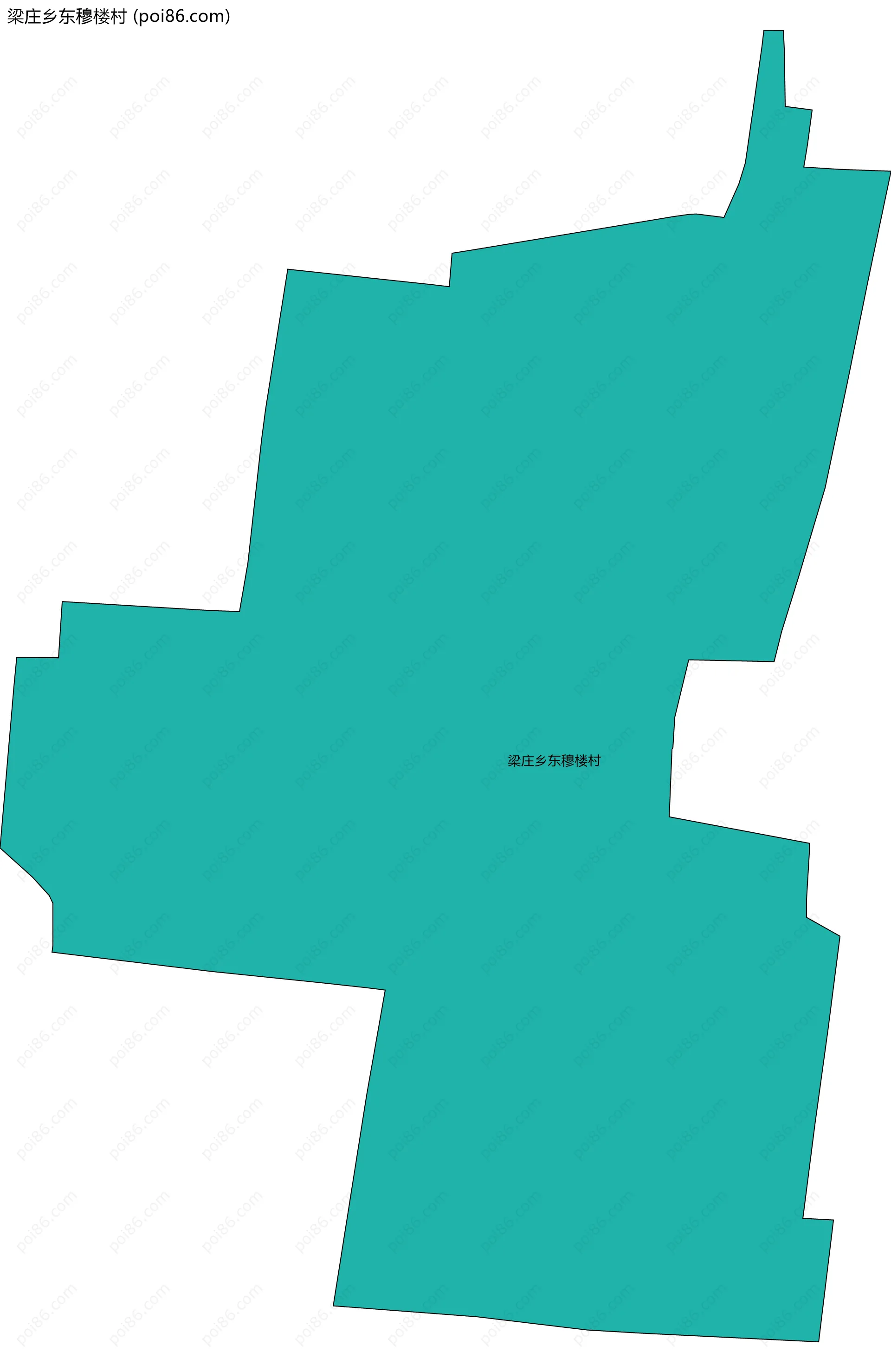 梁庄乡东穆楼村边界地图