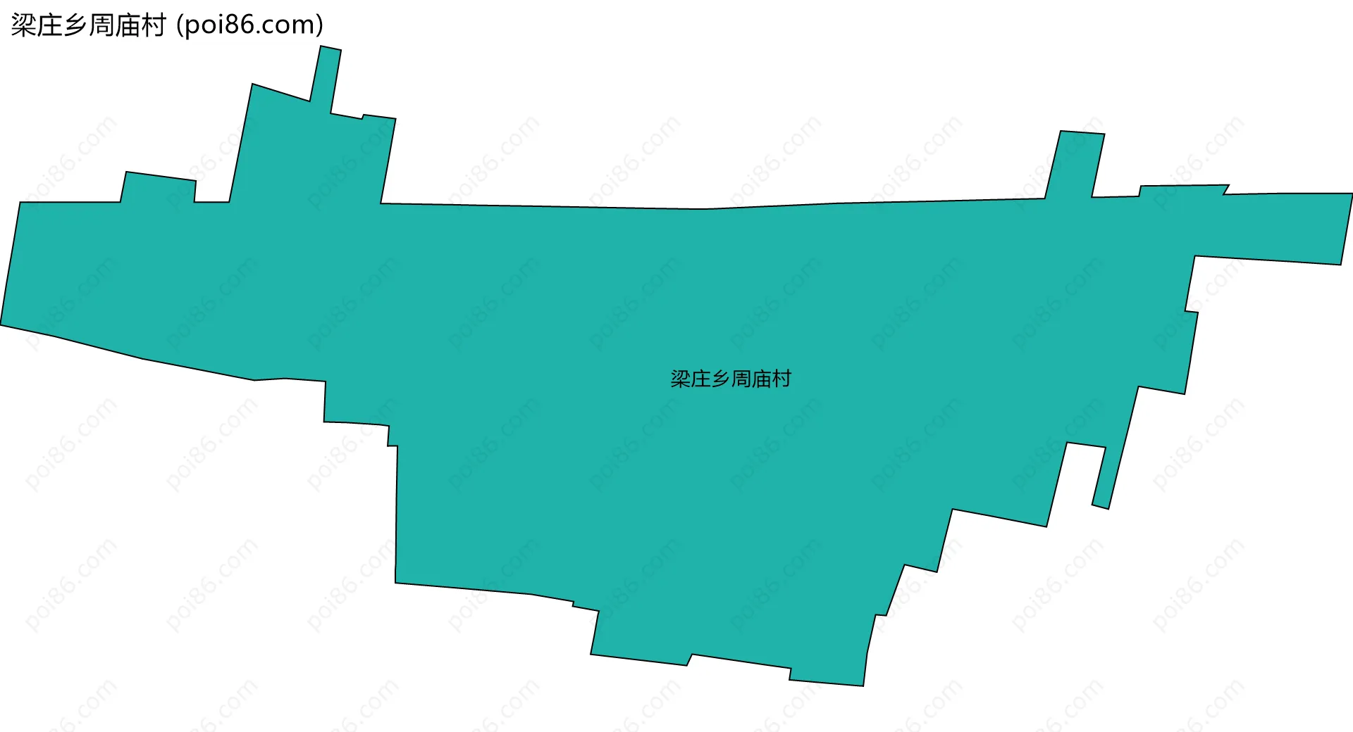 梁庄乡周庙村边界地图