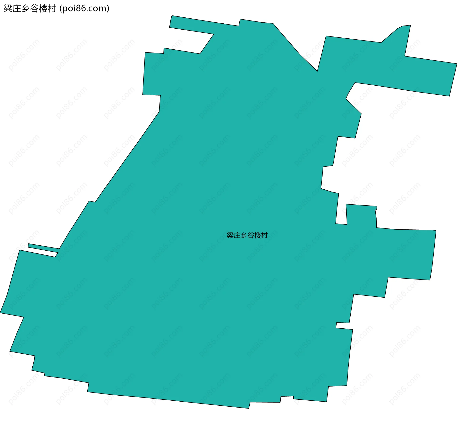 梁庄乡谷楼村边界地图