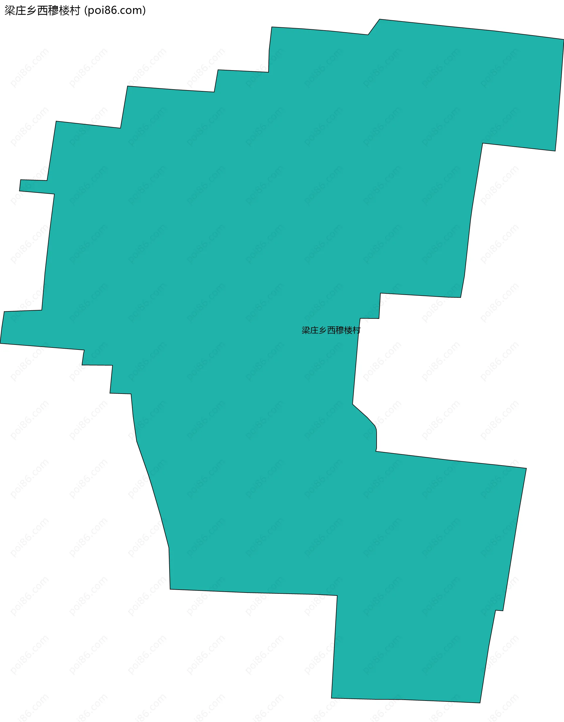 梁庄乡西穆楼村边界地图