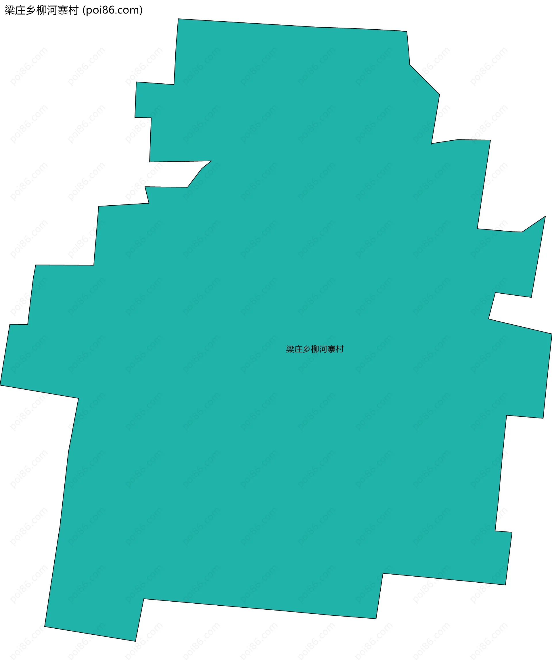 梁庄乡柳河寨村边界地图