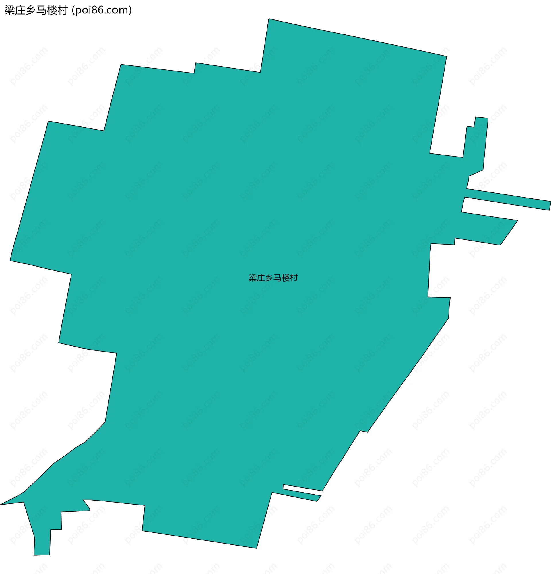 梁庄乡马楼村边界地图