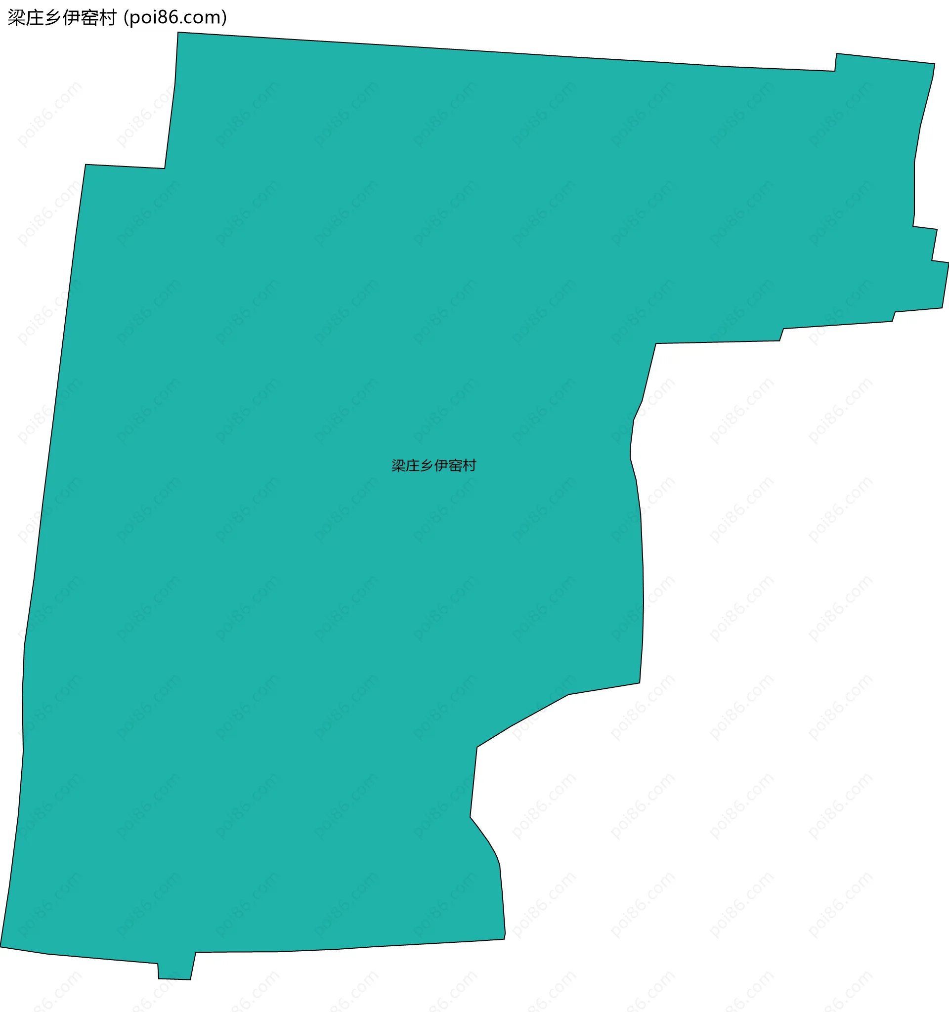 梁庄乡伊窑村边界地图