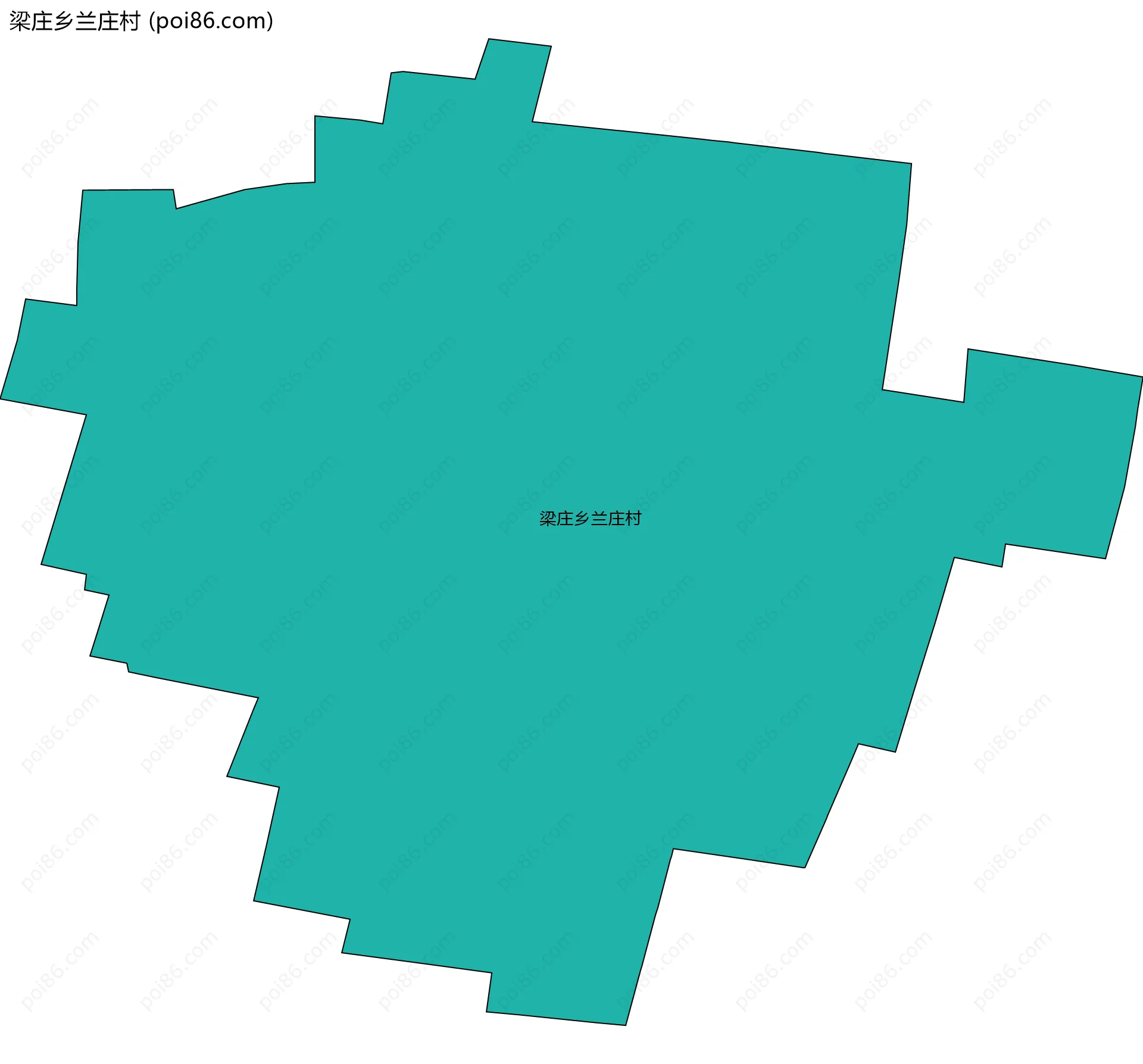 梁庄乡兰庄村边界地图