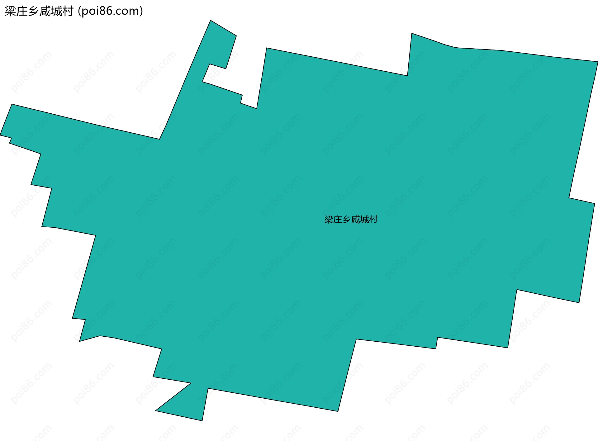 梁庄乡咸城村边界地图