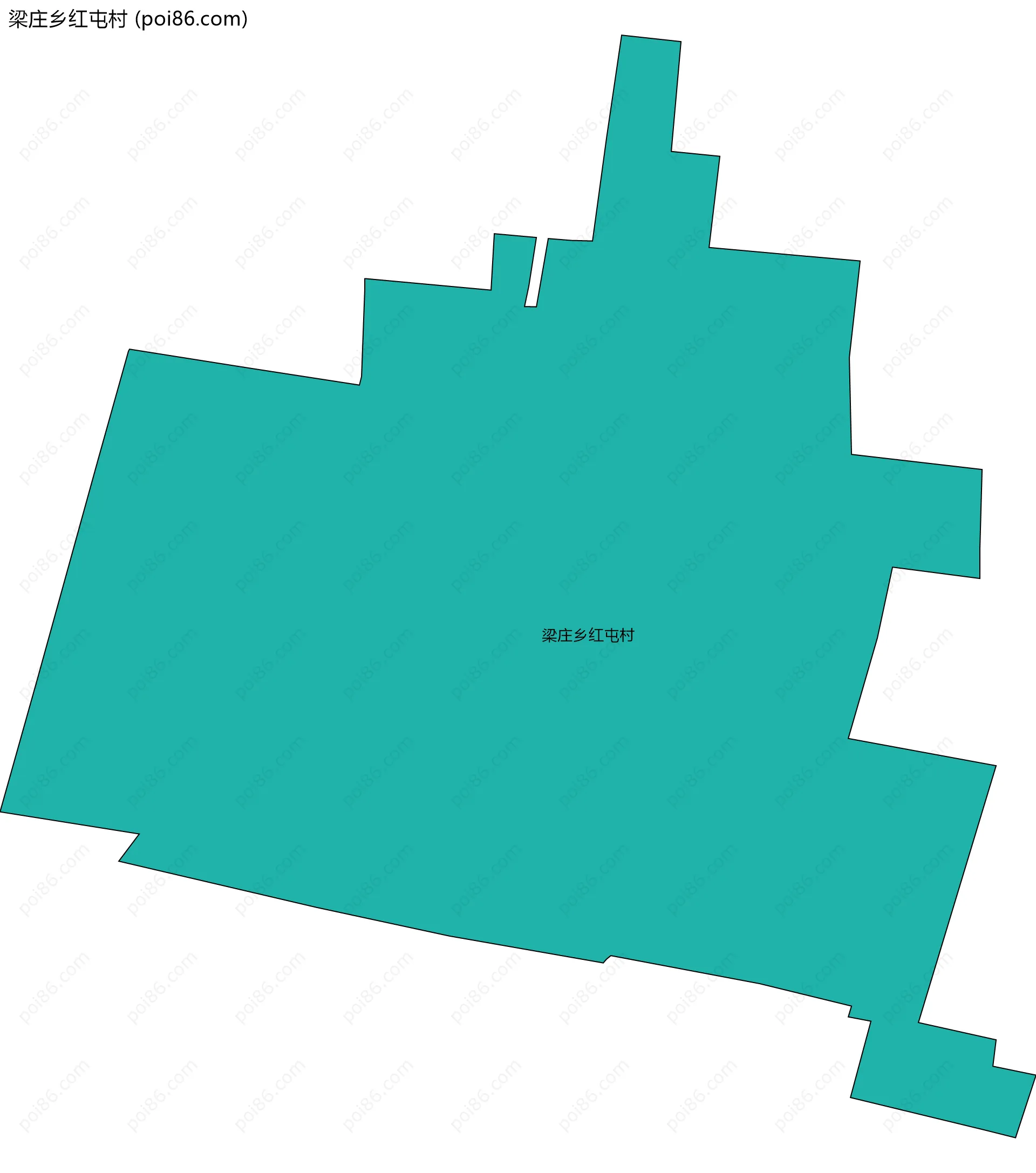 梁庄乡红屯村边界地图