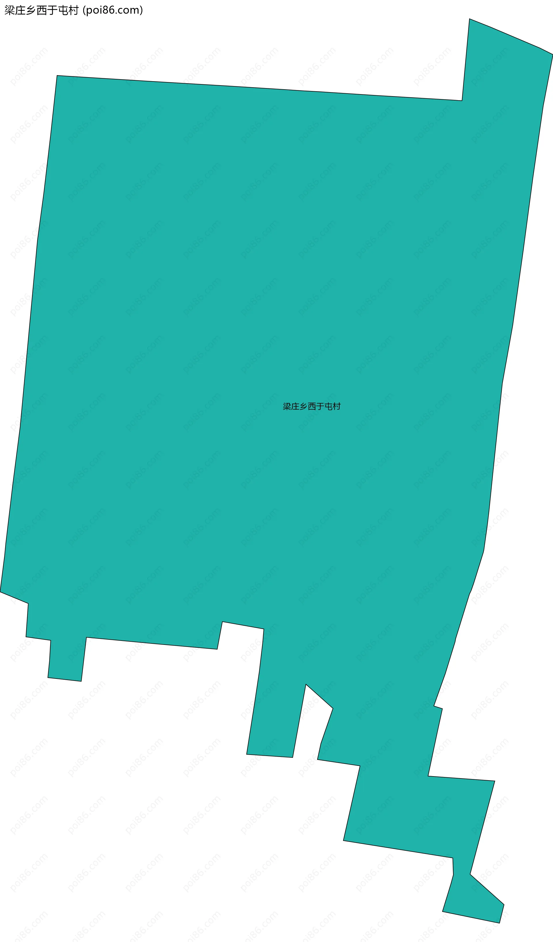 梁庄乡西于屯村边界地图