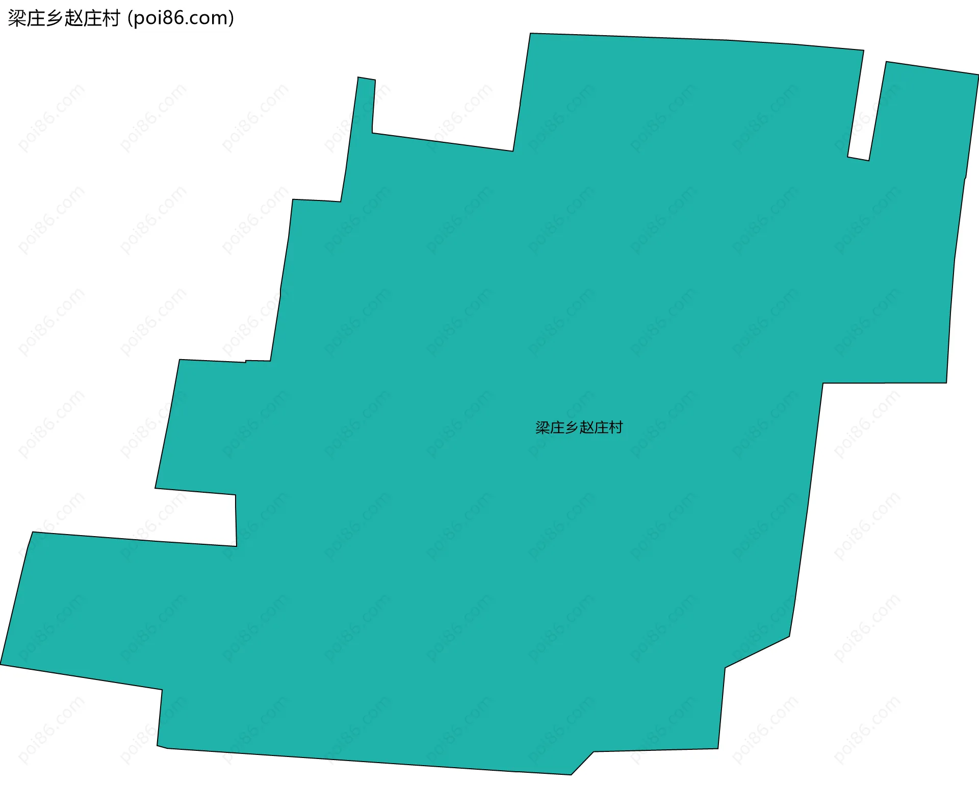 梁庄乡赵庄村边界地图