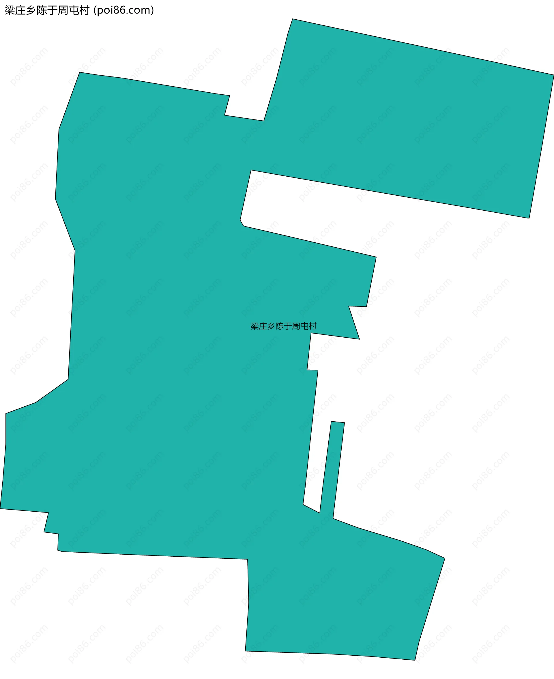 梁庄乡陈于周屯村边界地图