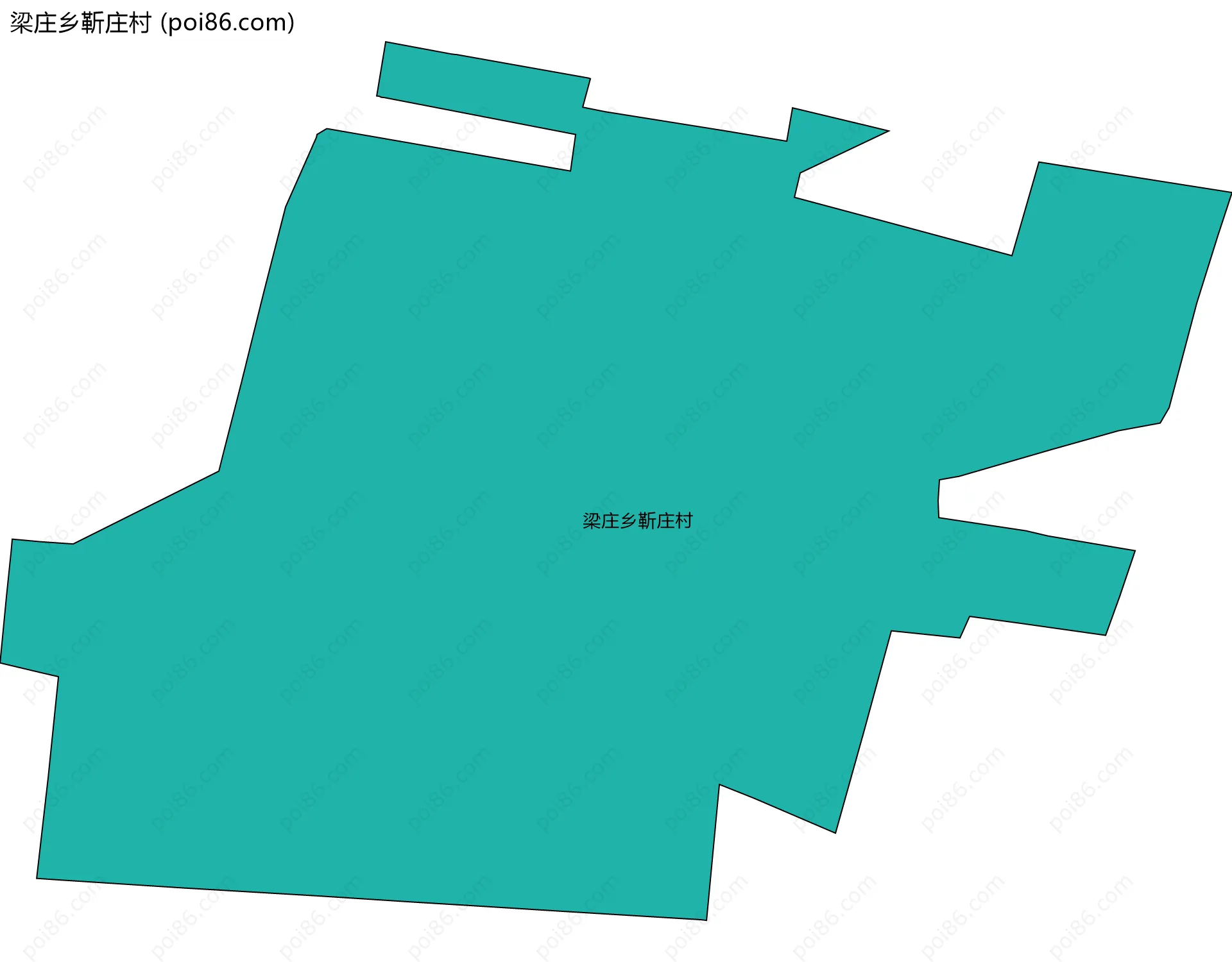 梁庄乡靳庄村边界地图