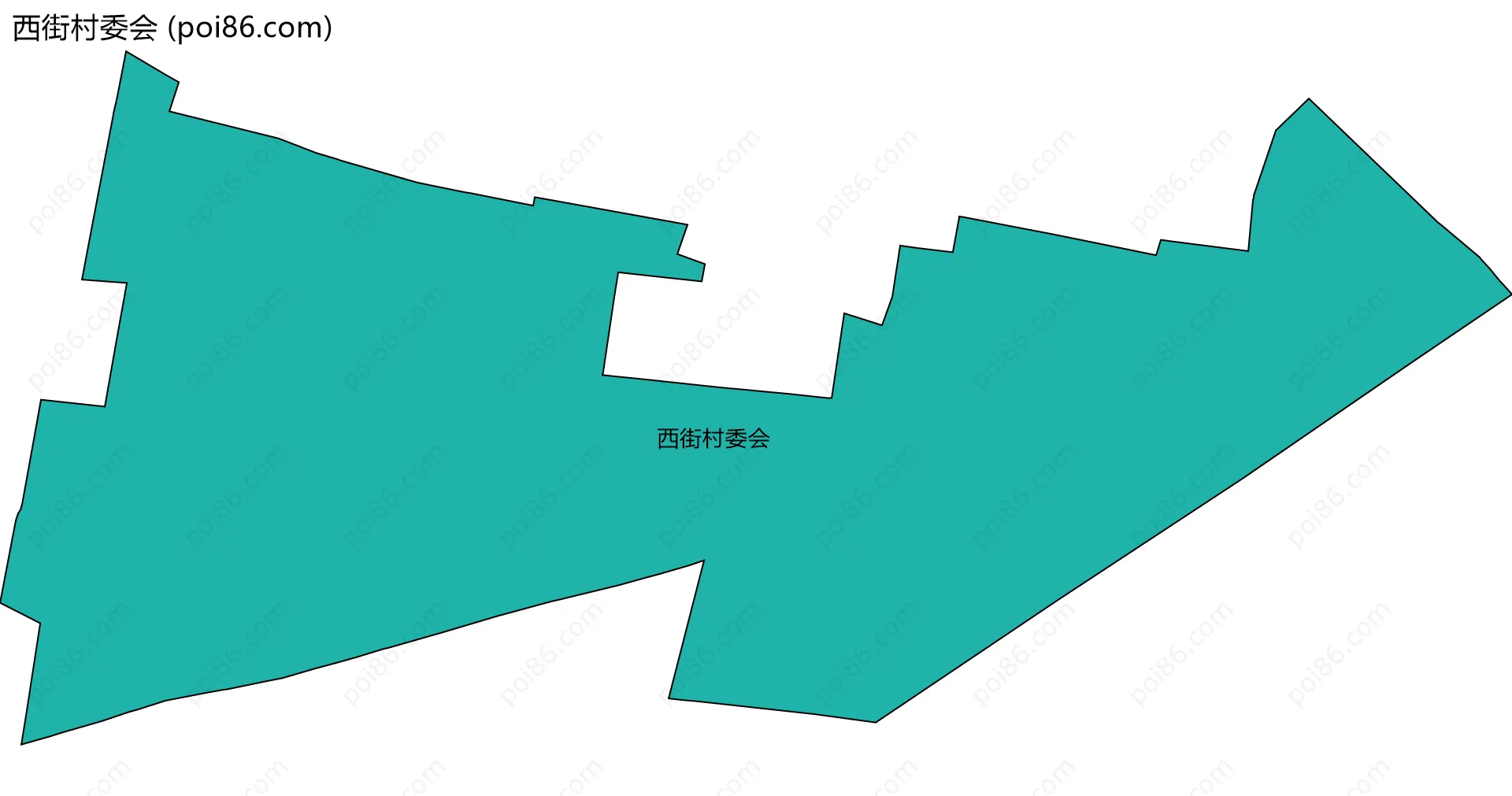 西街村委会边界地图