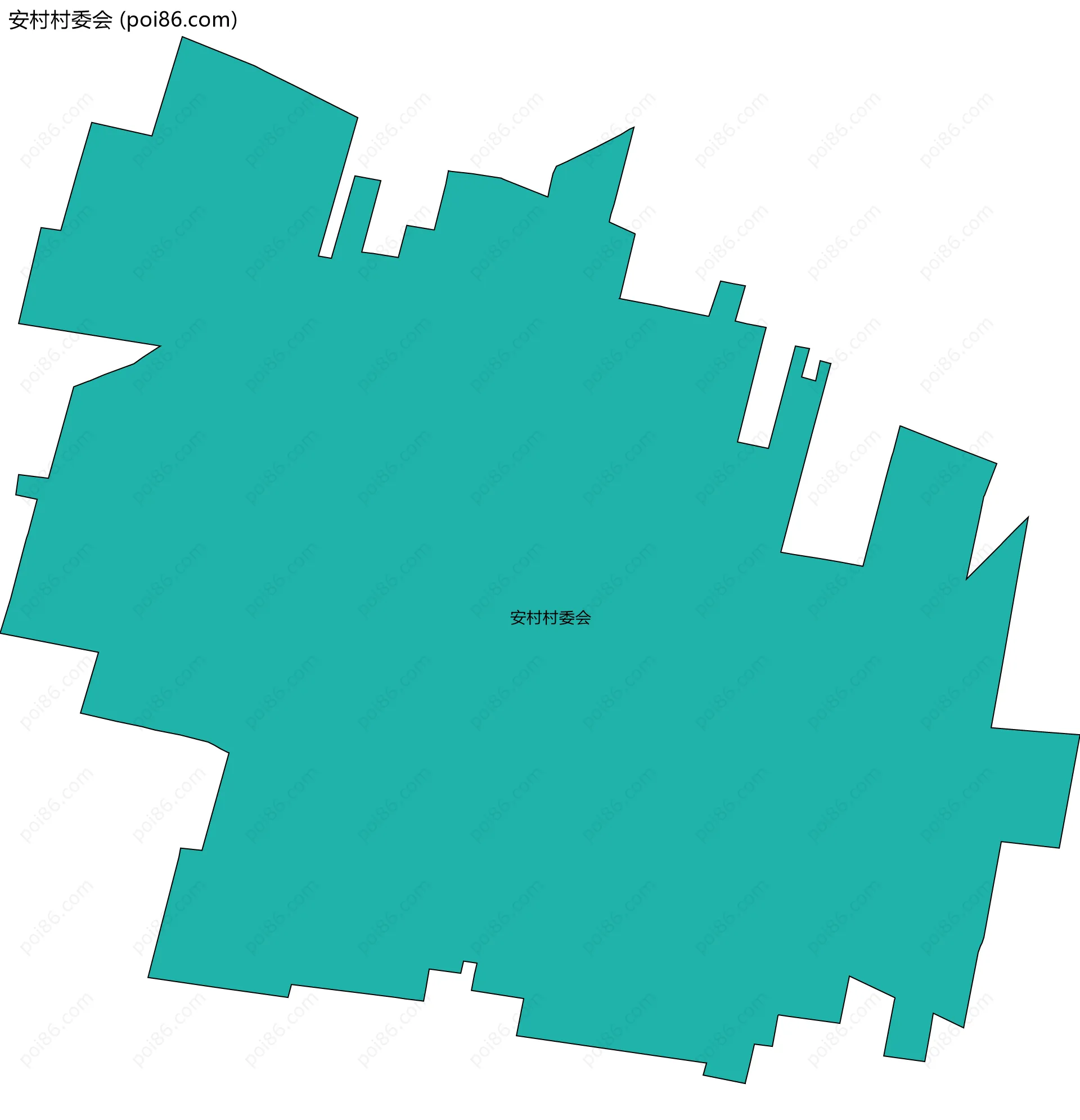 安村村委会边界地图