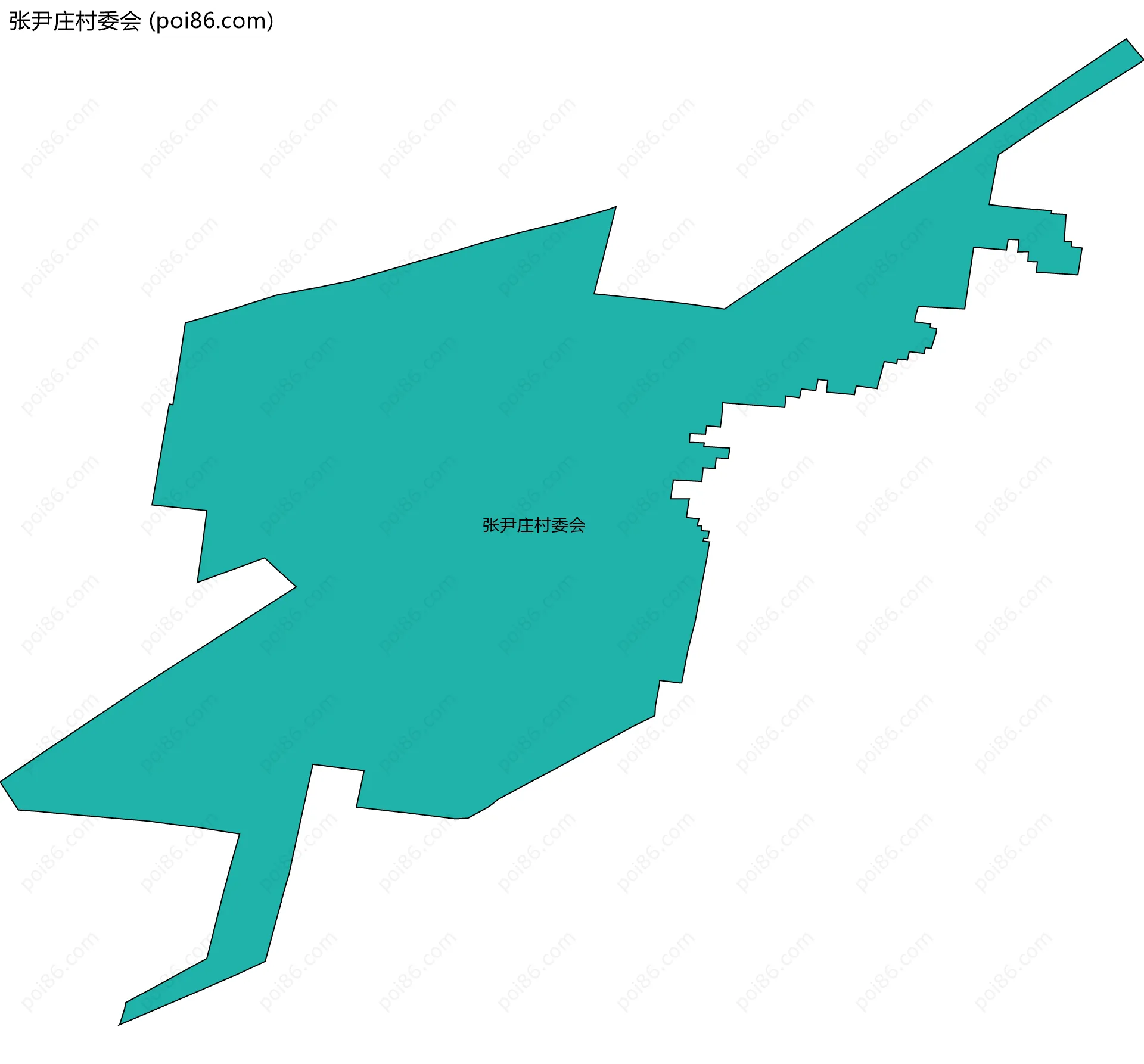 张尹庄村委会边界地图