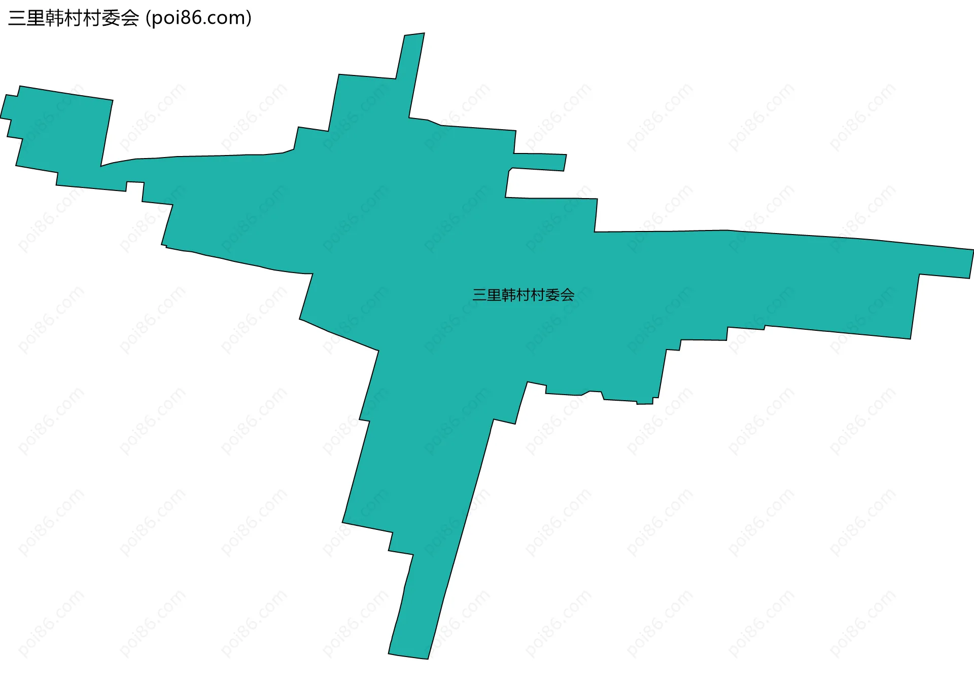 三里韩村村委会边界地图