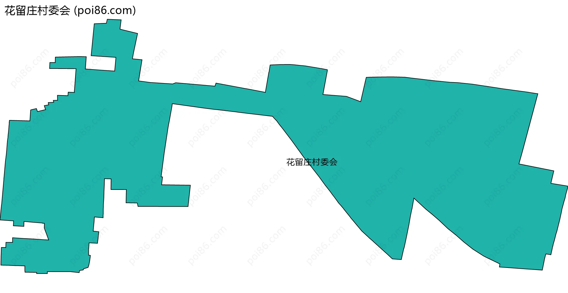 花留庄村委会边界地图